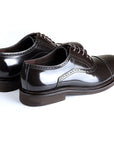 Zapatos oxford de piel con perforaciones en puntera y laterales para caballero