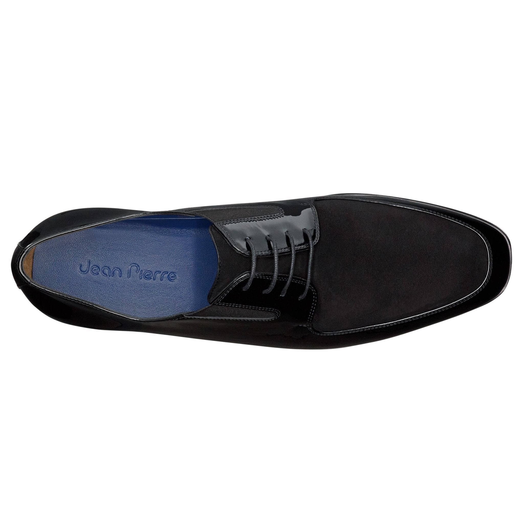 Zapatos de gala para caballero de charol y gamuza – Jean Pierre