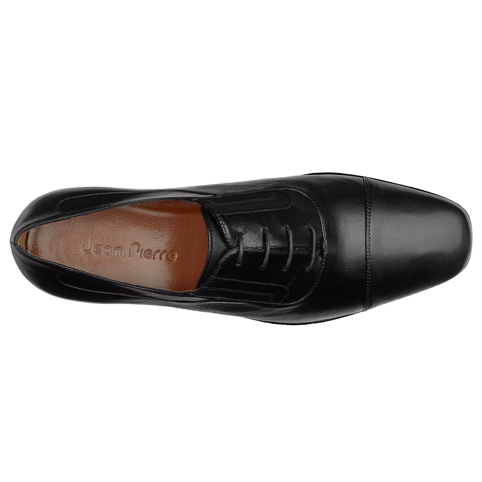 Zapatos oxford clásicos de piel con puntera y costuras laterales