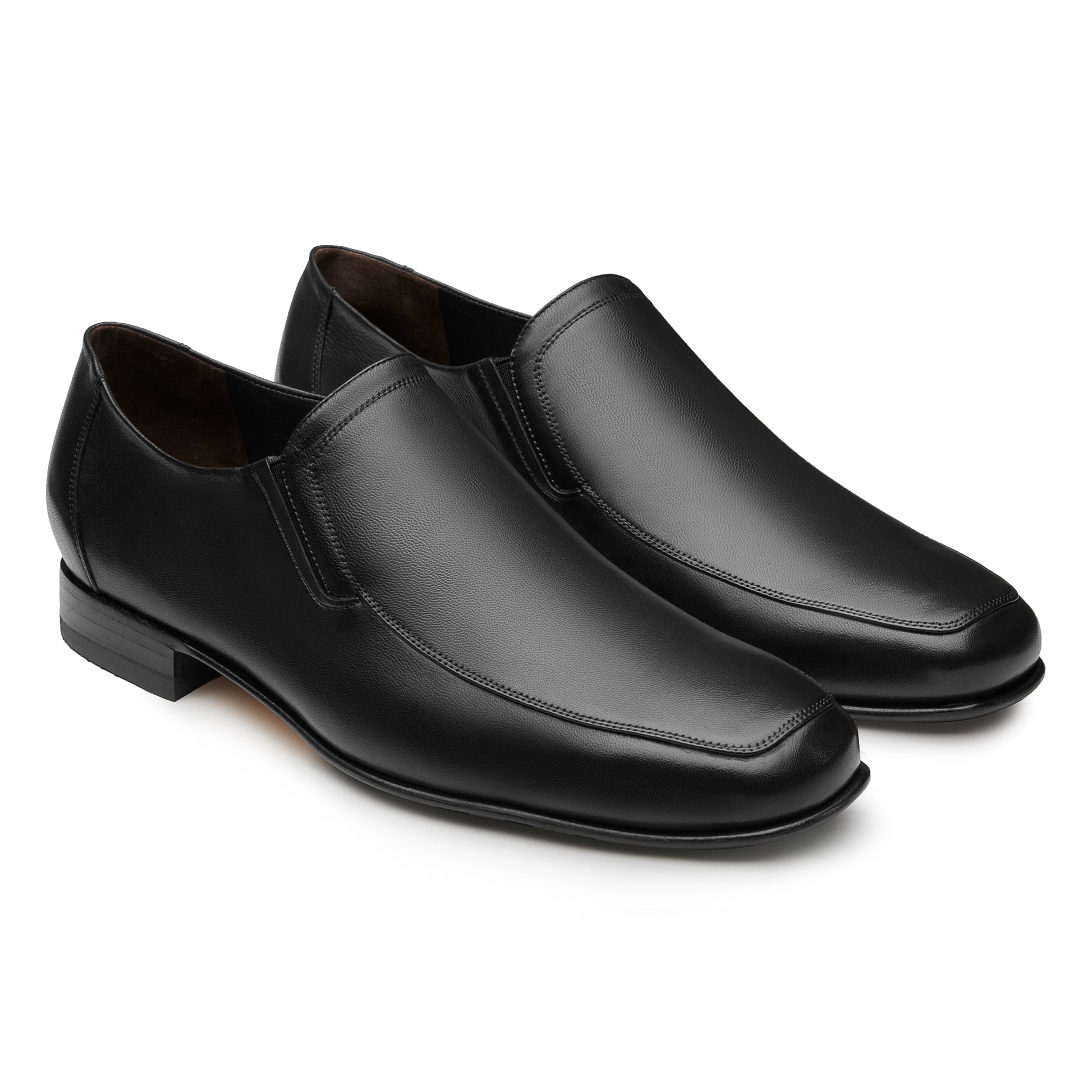 Mocasines de piel confort con elásticos laterales para hombre