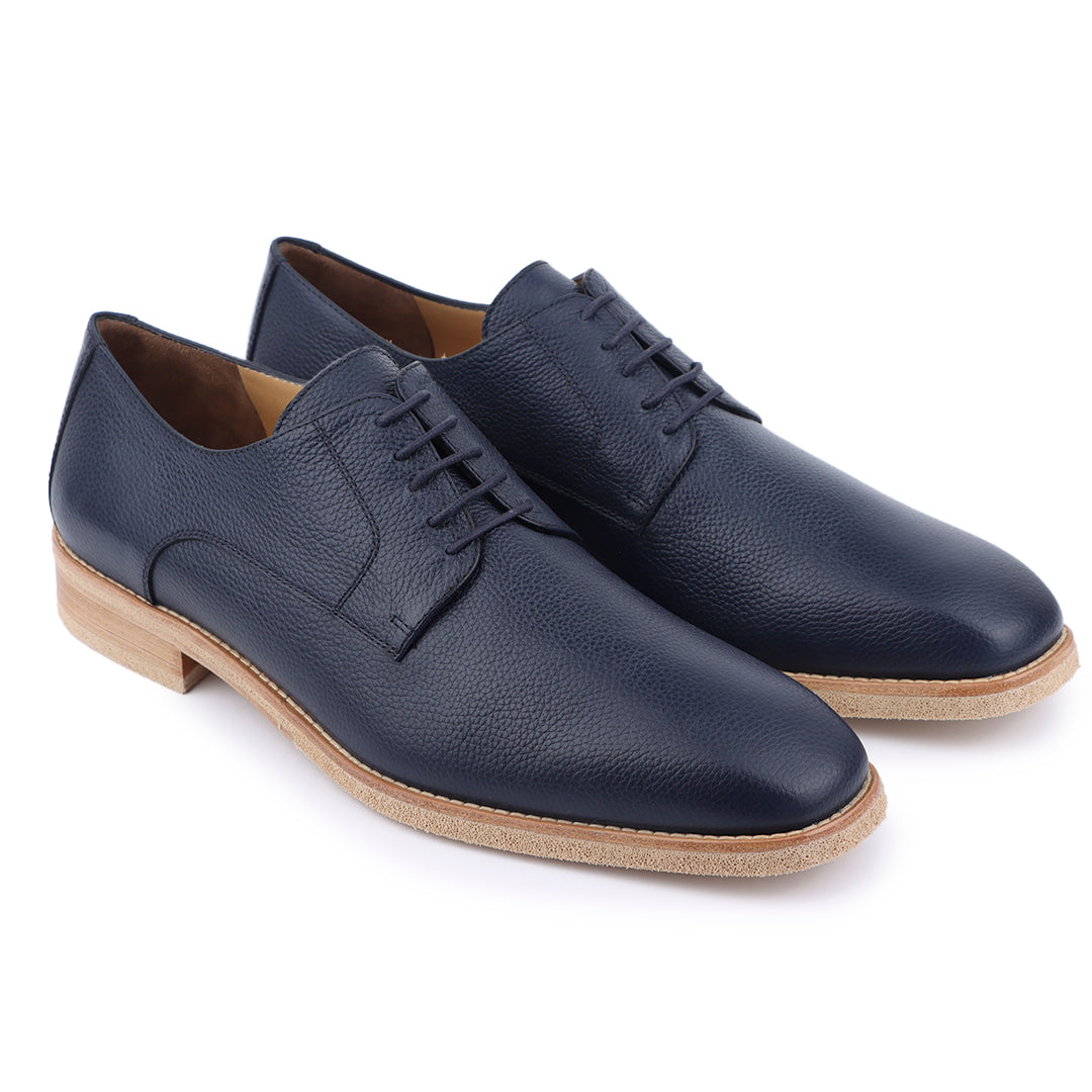 Zapatos casuales derby azules para hombre
