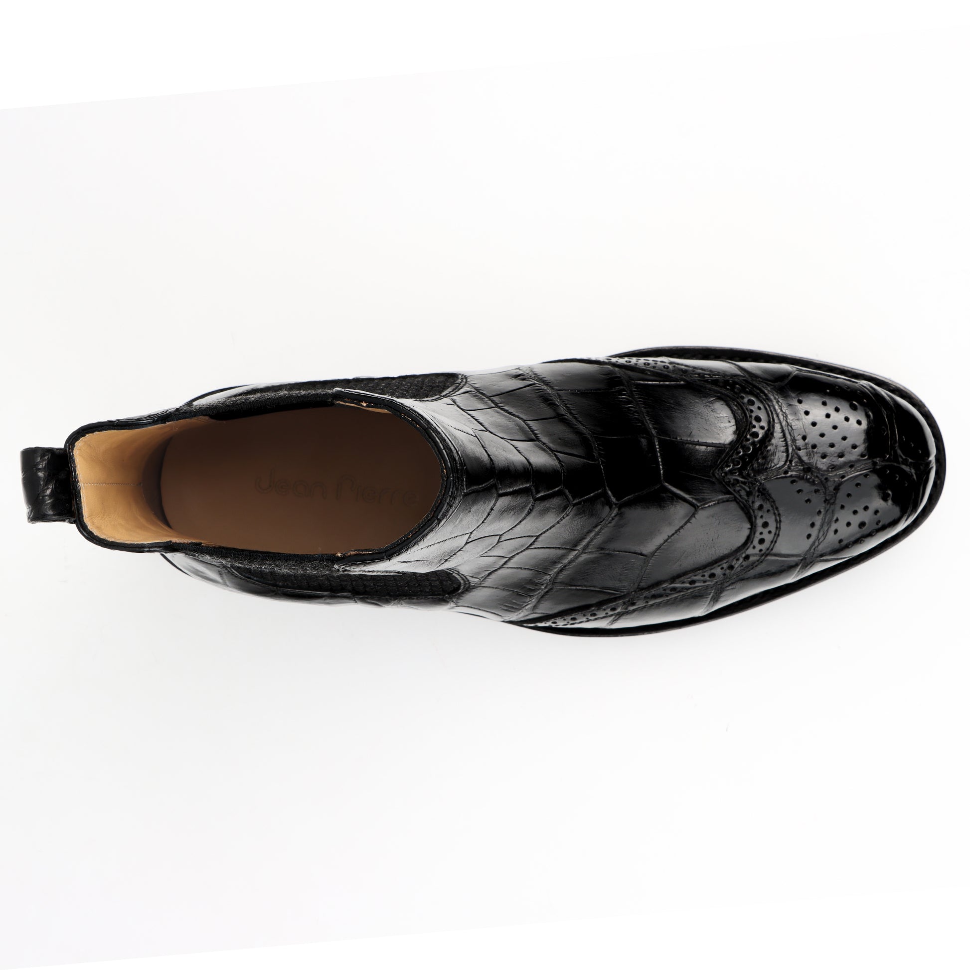 Botines negros de piel exótica para hombre