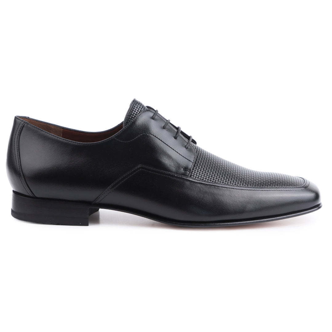 Zapatos derby de piel para caballero con costuras laterales