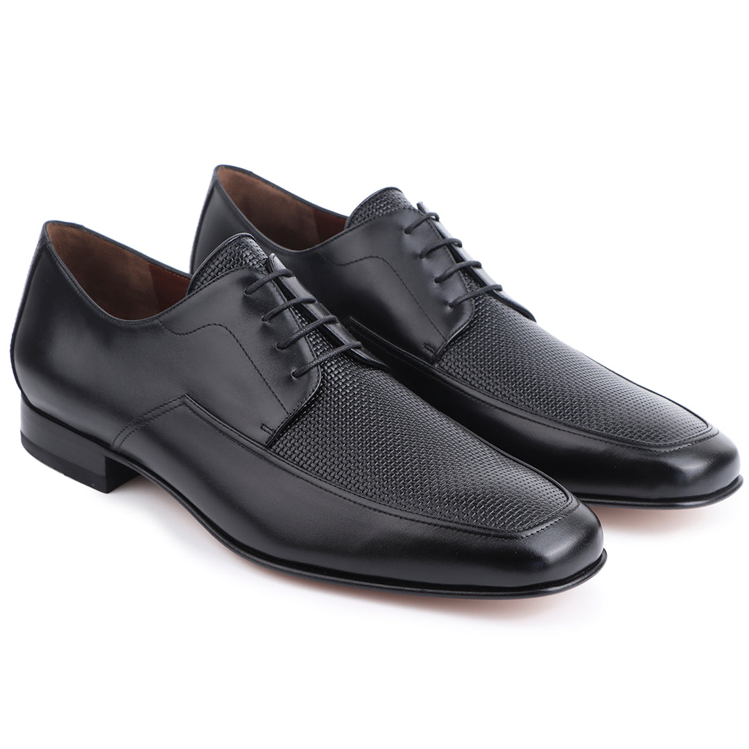 Zapatos derby de piel para caballero con costuras laterales