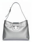 Bolso de piel color plata para dama