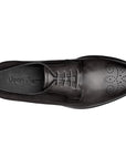 Zapatos de vestir estilo derby de piel, pintados a mano con perforaciones en punta para hombre