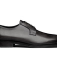 Zapatos de vestir estilo derby de piel, pintados a mano con perforaciones en punta para hombre