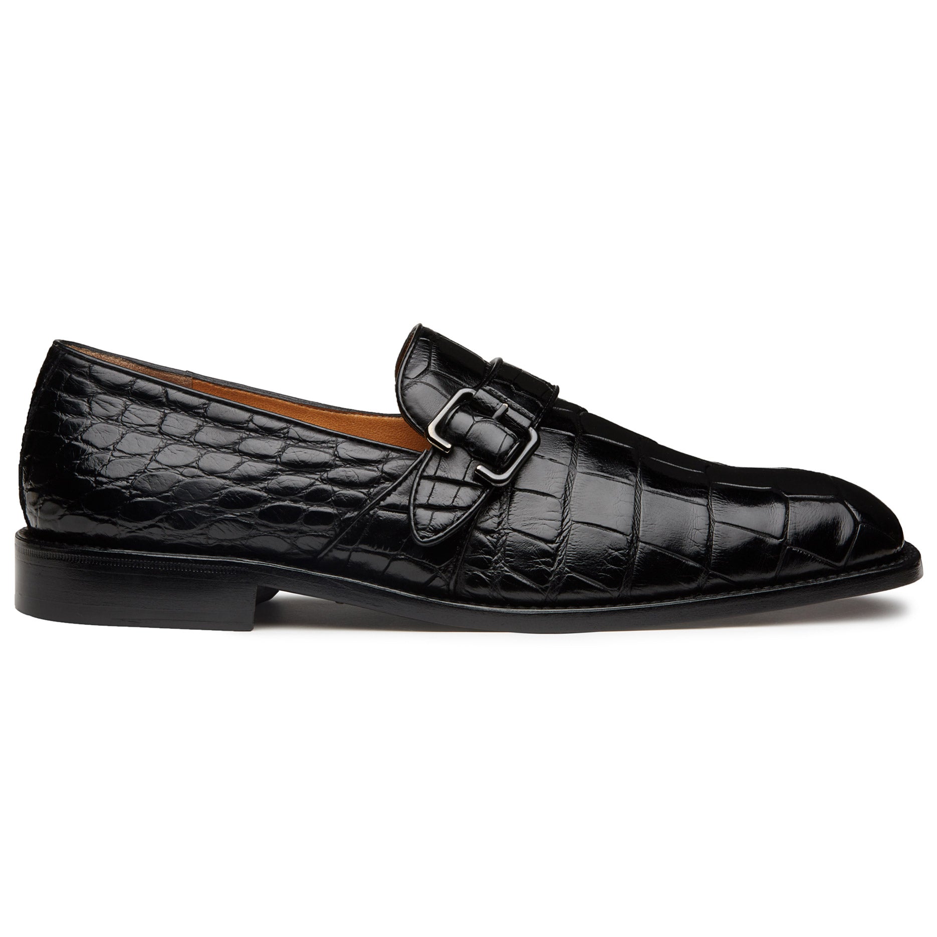 Zapato Monkstrap en Piel de Cocodrilo