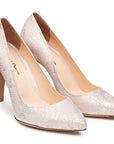 Tacones de piel para dama con acabado en ante texturizado