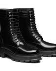 Bota de piel tipo militar