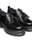 Zapatos derby de plataforma para dama estilo chunky