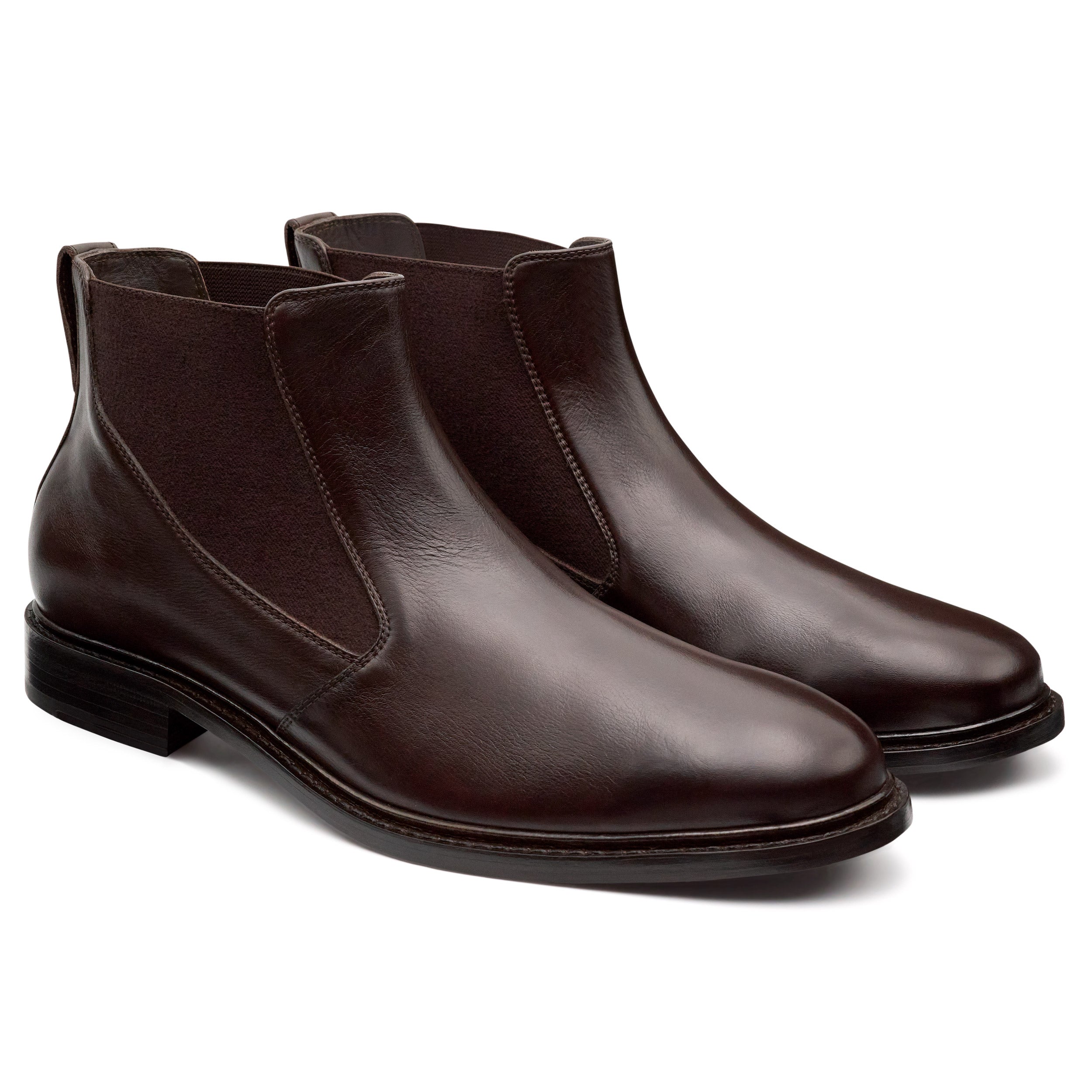 Botines café tipo chelsea