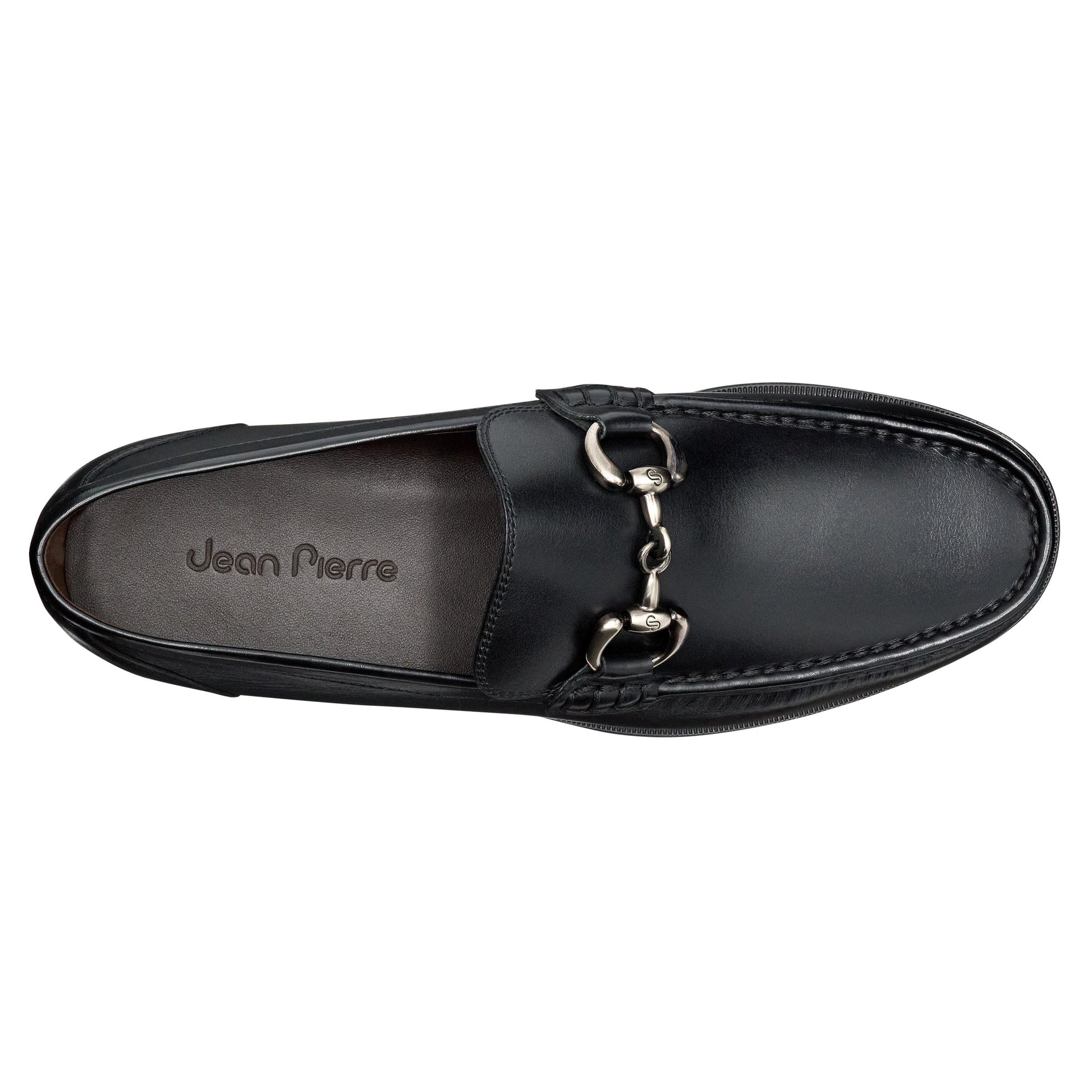 Mocasines de piel con acabado brillante y hebilla para hombre