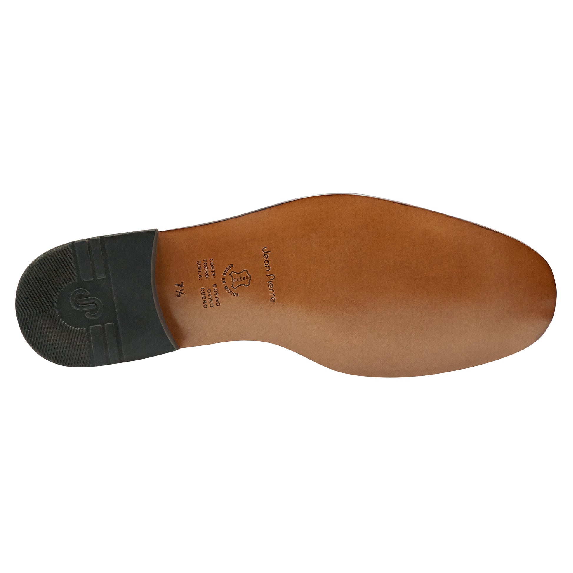 Zapatos derby de piel con puntera y costuras laterales para hombre