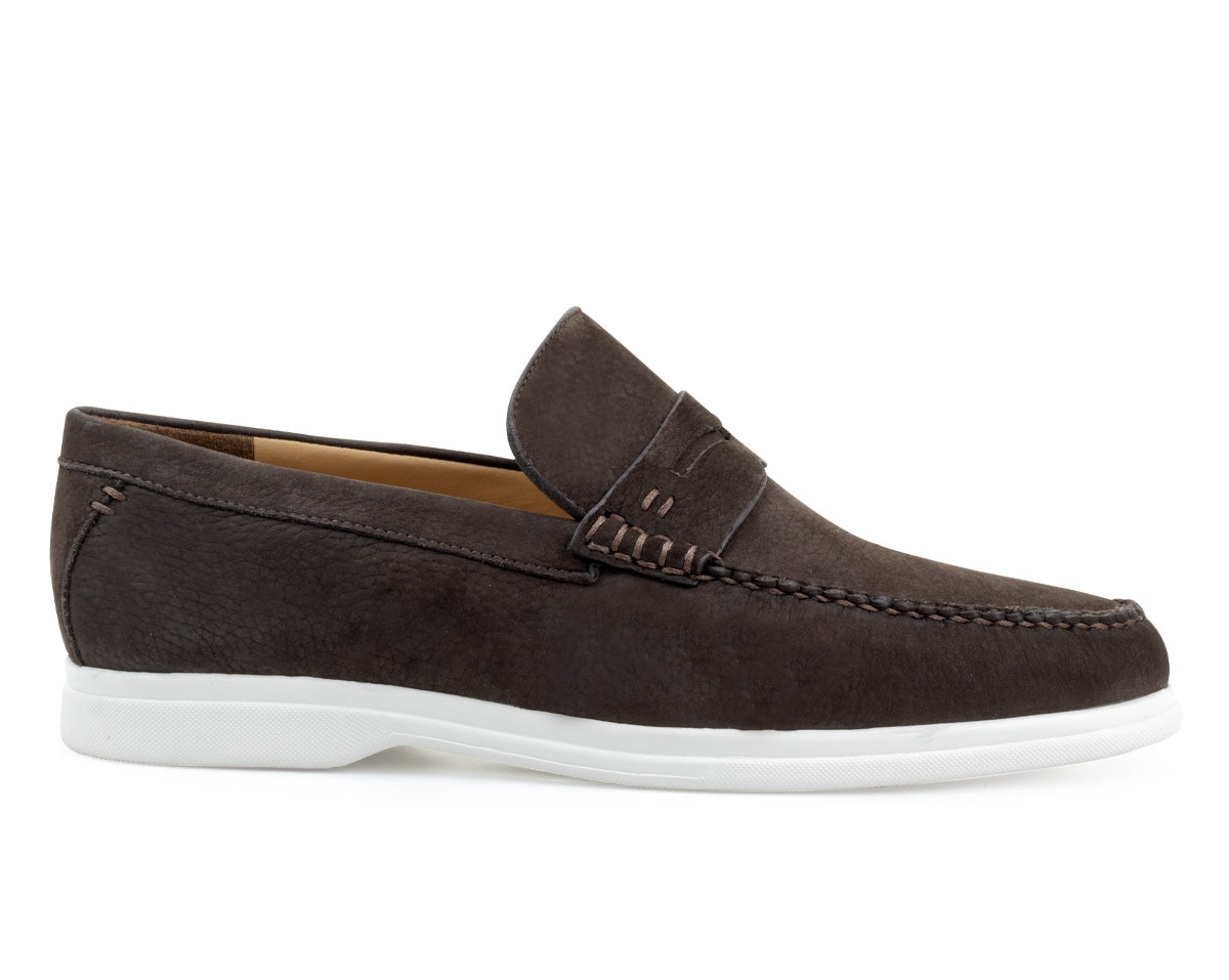 Mocasines casuales de nubuck para caballero