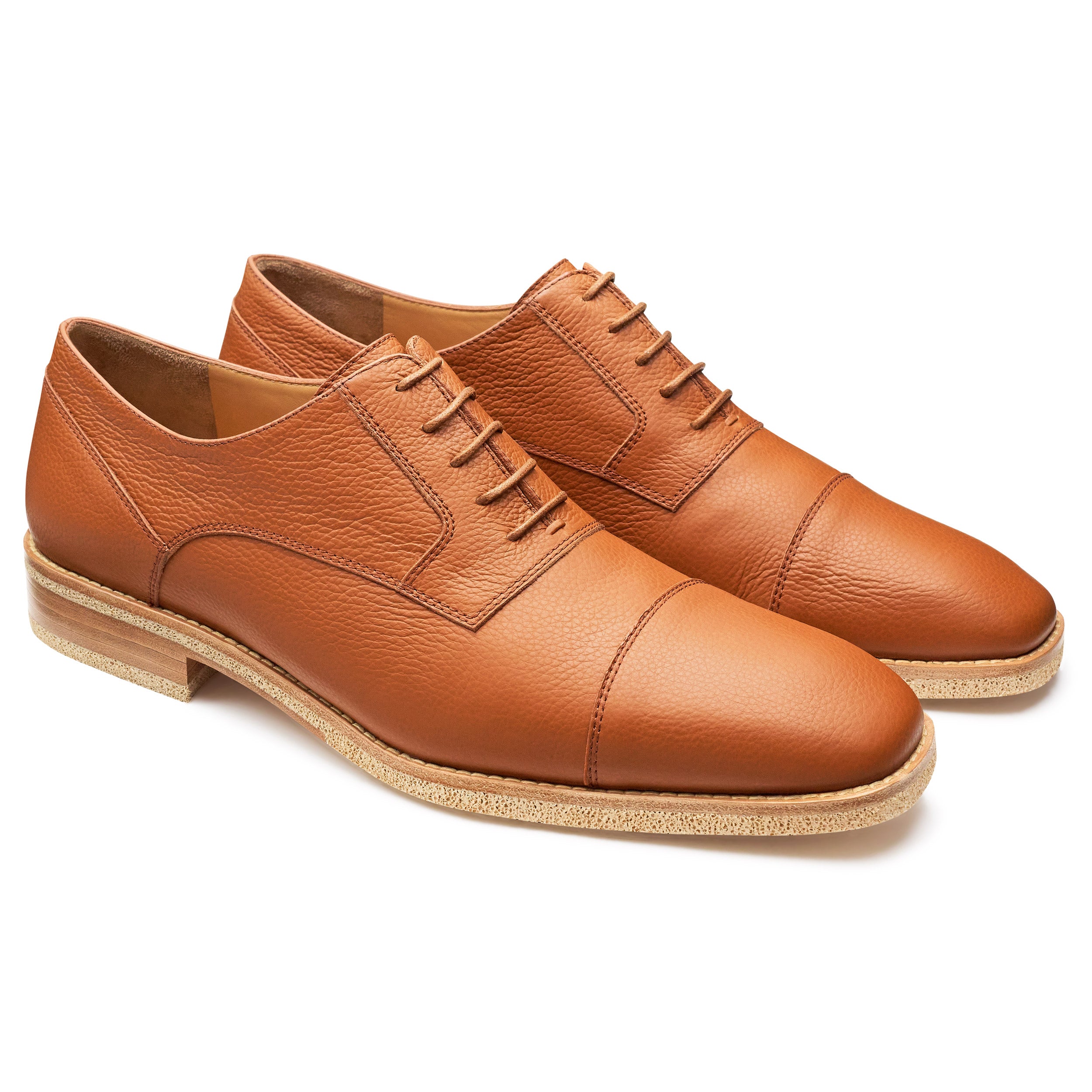 Zapatos tipo oxford casuales de piel para caballero