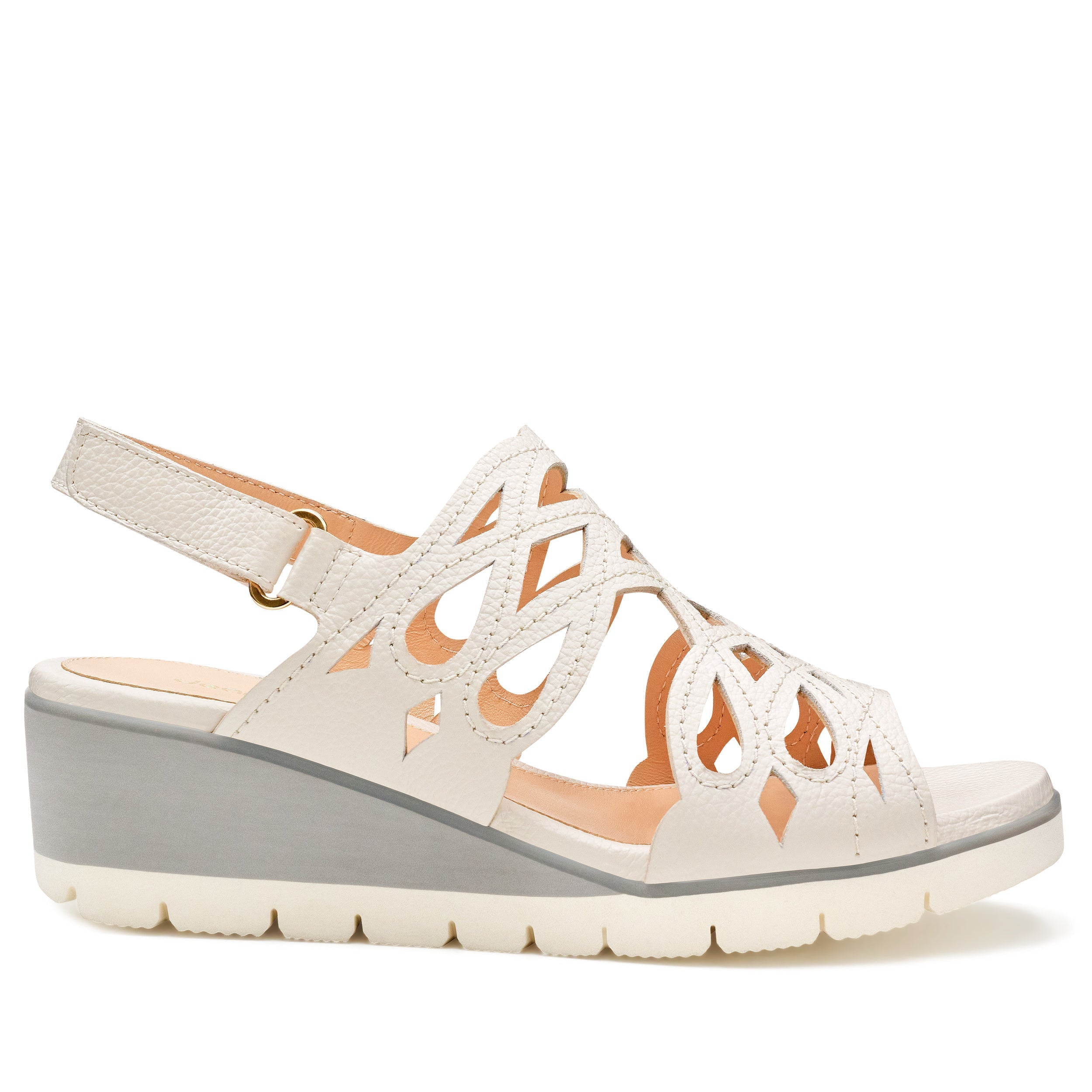Sandalias de piel con plataforma de cuña ultraligera para dama
