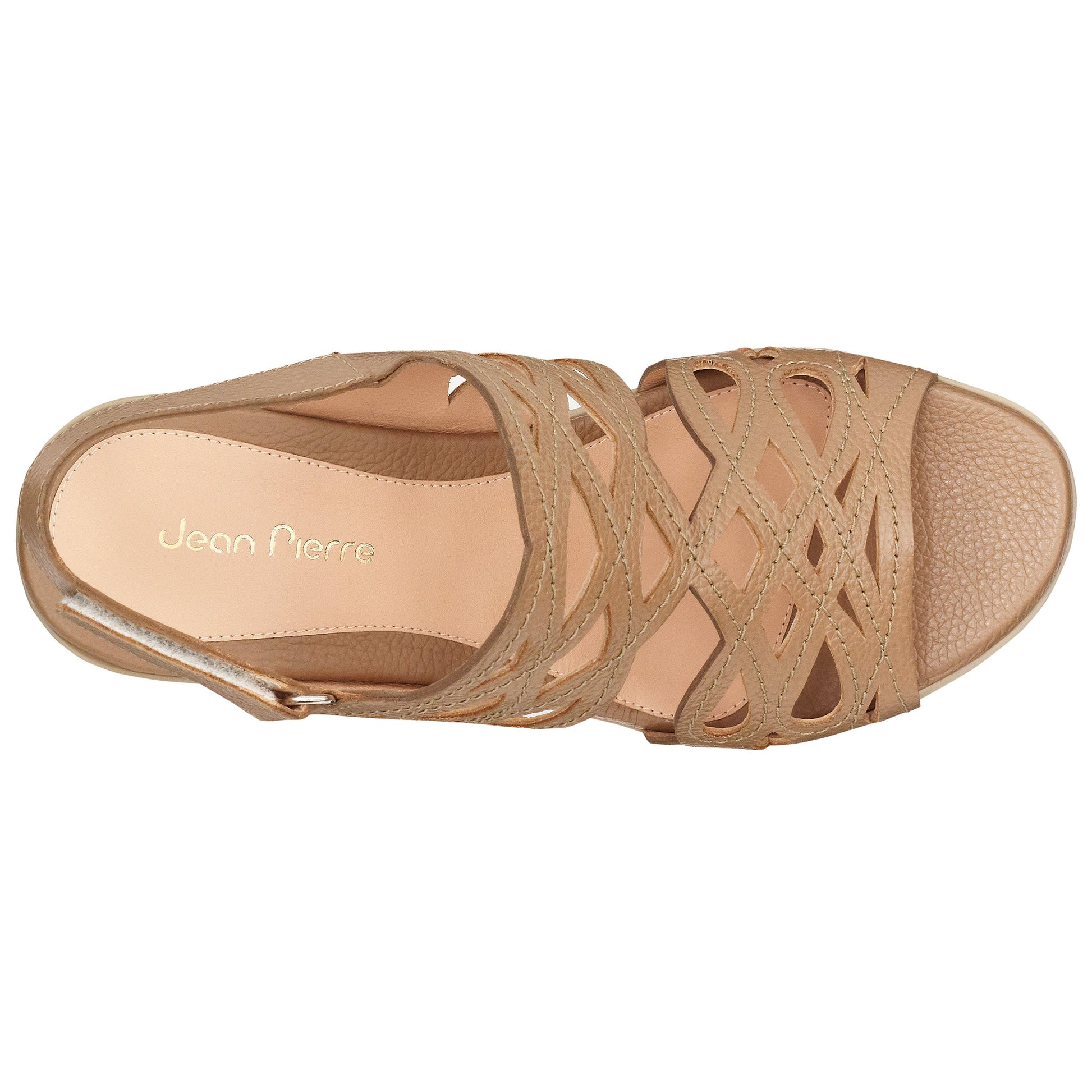 Sandalias de piel con plataforma de cuña ultraligera para dama