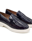 Mocasín casual azul para dama