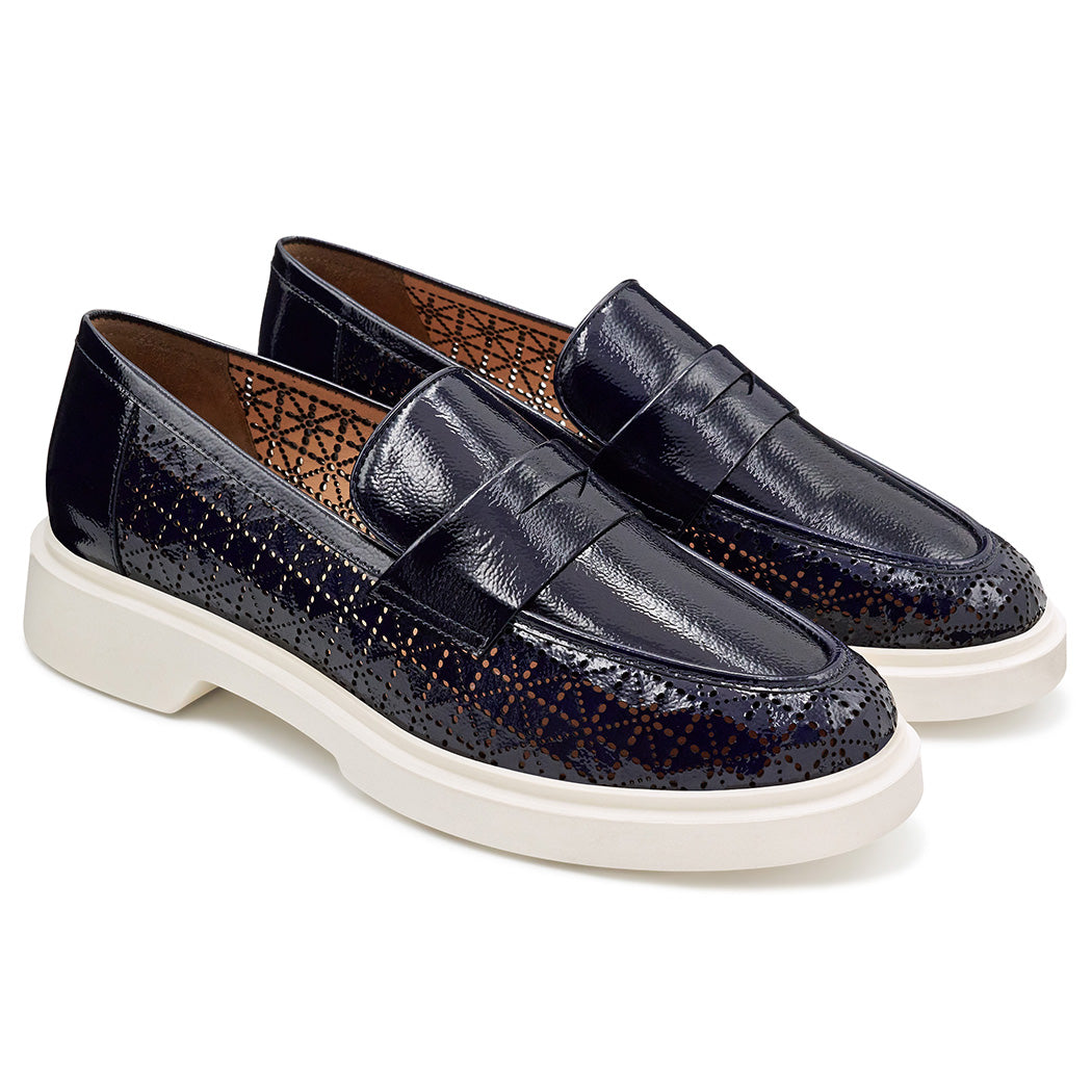 Mocasin casual azul para dama