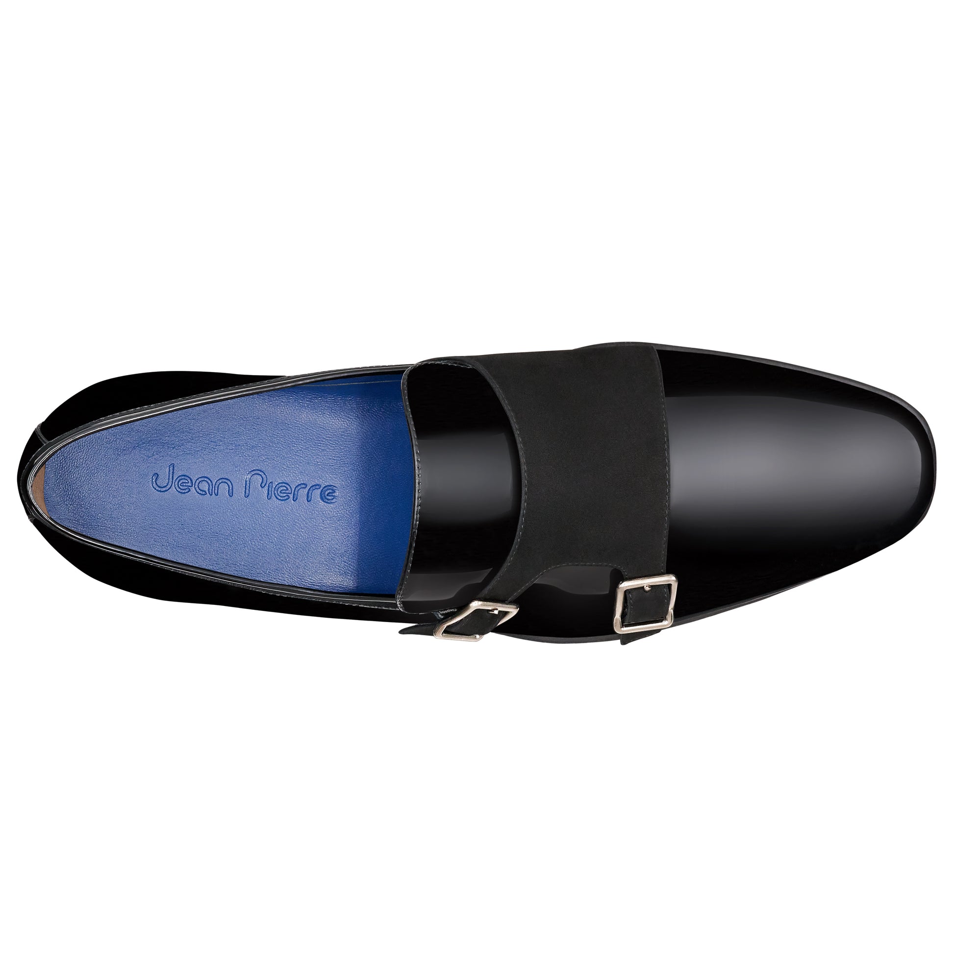 Zapatos de gala monk strap en charol para hombre