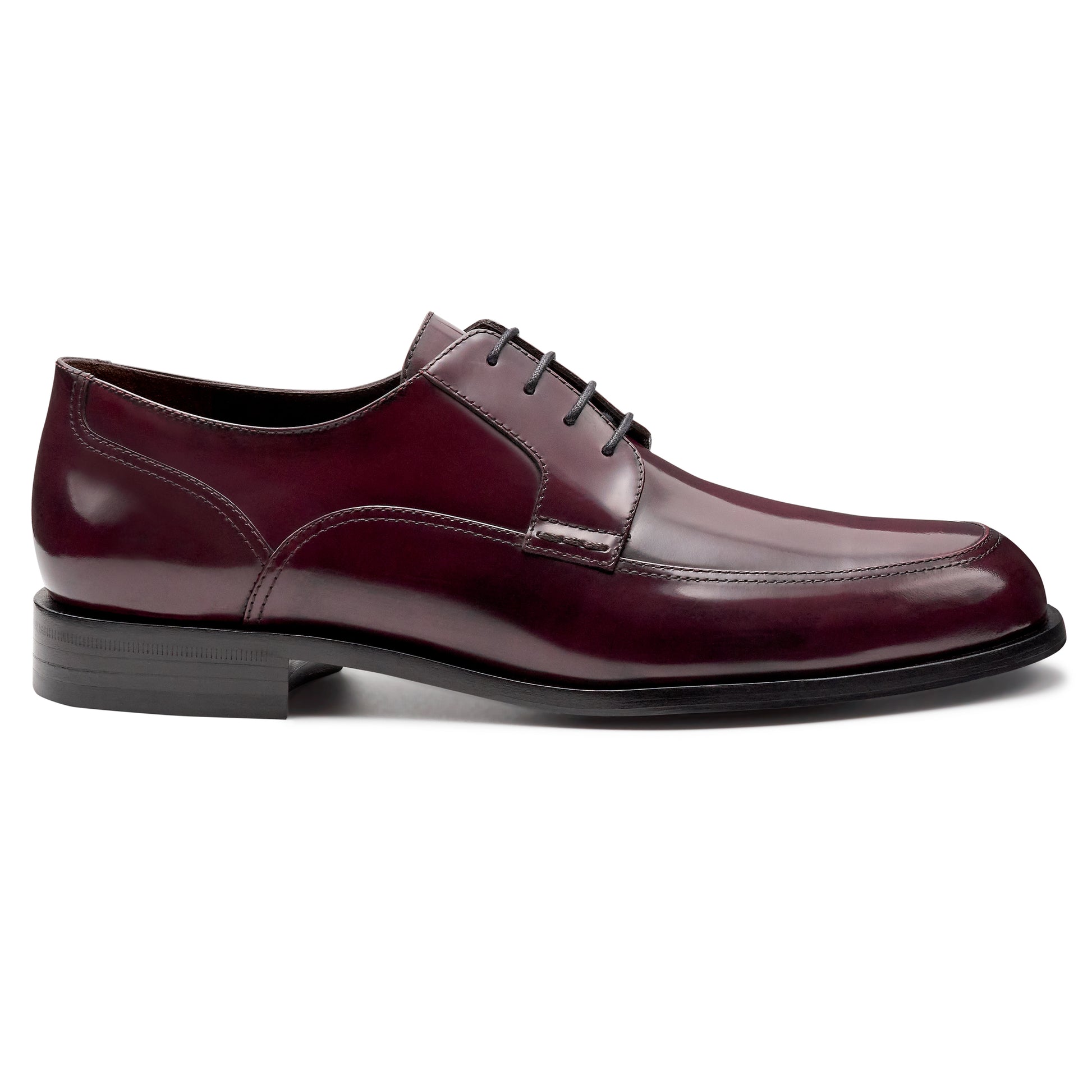 Zapatos de vestir de piel estilo derby con acabado brillante para hombre