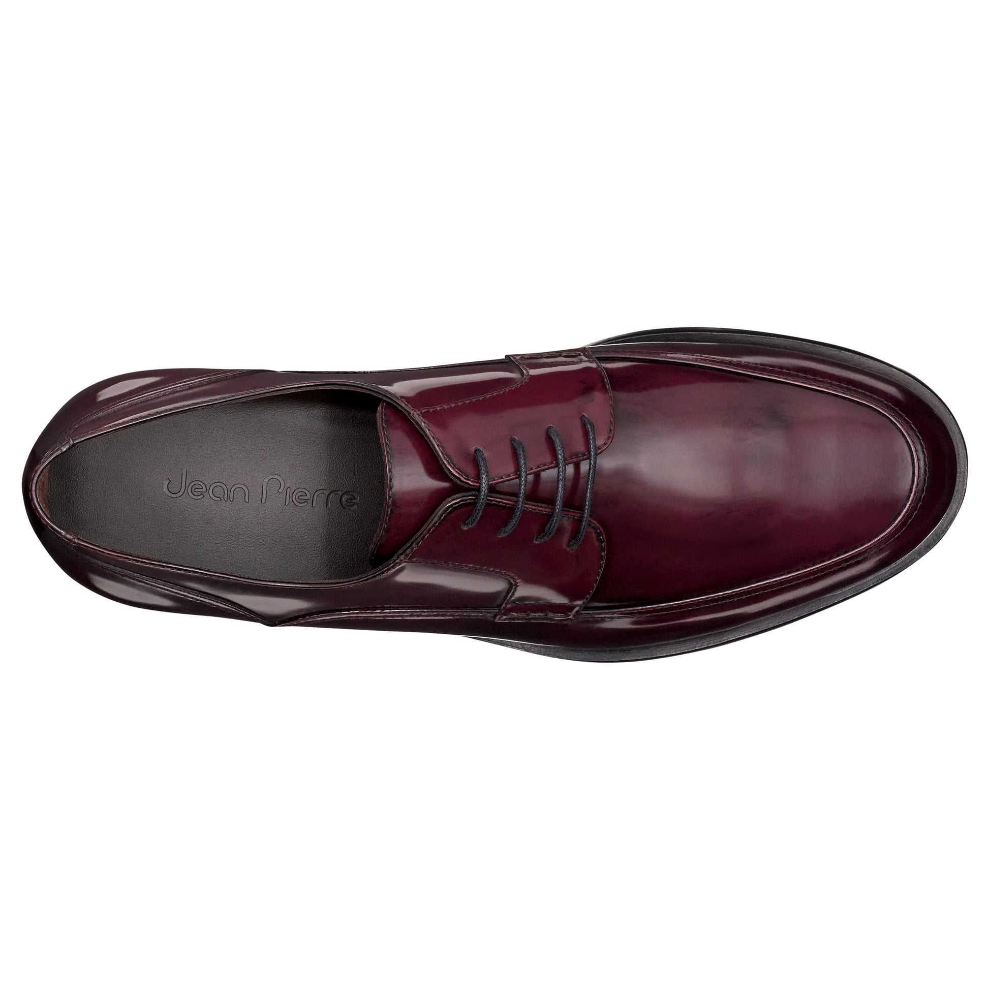 Zapatos de vestir de piel estilo derby con acabado brillante para hombre