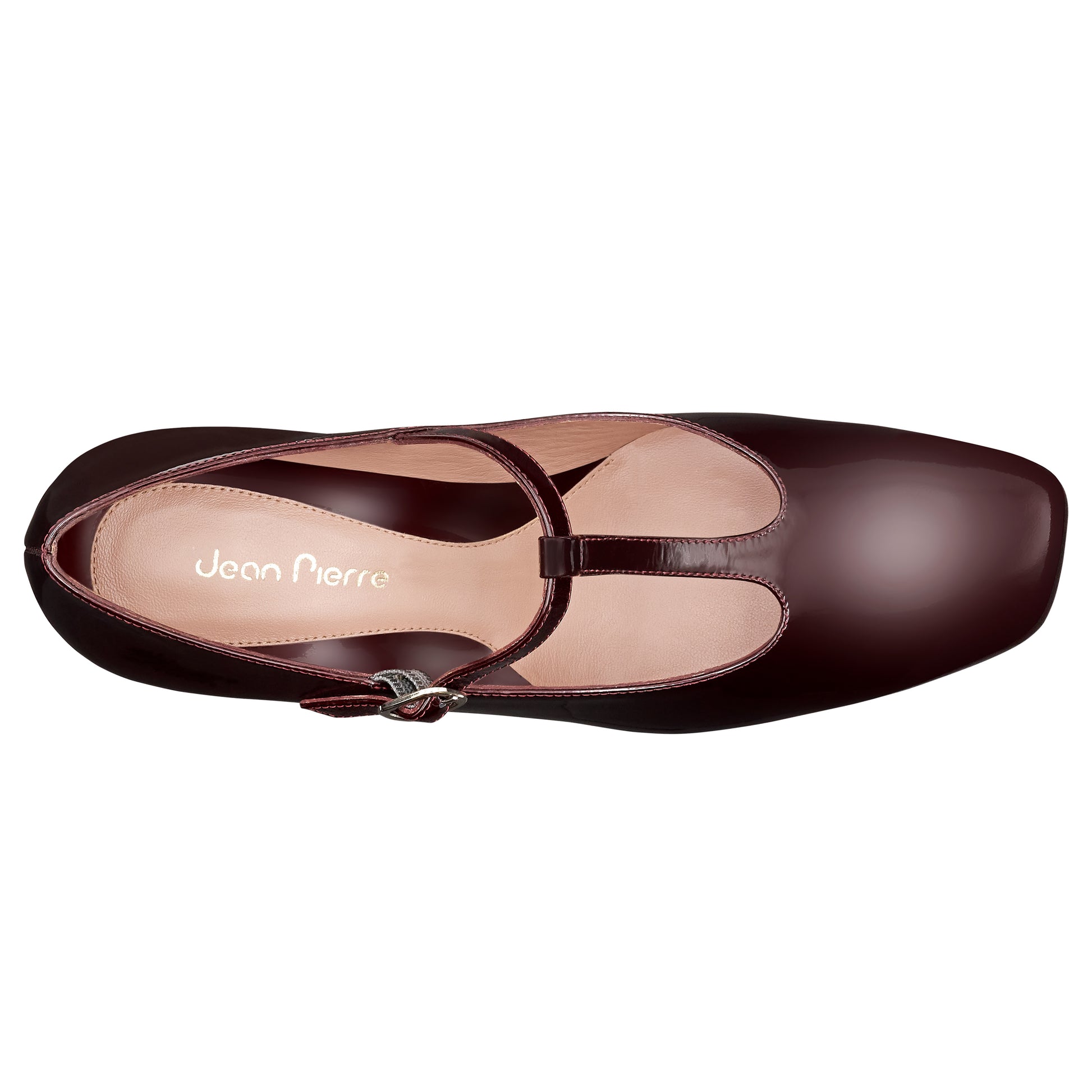 Zapatillas tipo mary jane de charol para dama