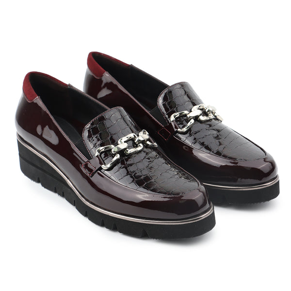 Mocasín Zapatos Julio Dama Mocasines De Charol Con Herraje