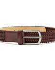 Cinturón de piel trenzada para caballero