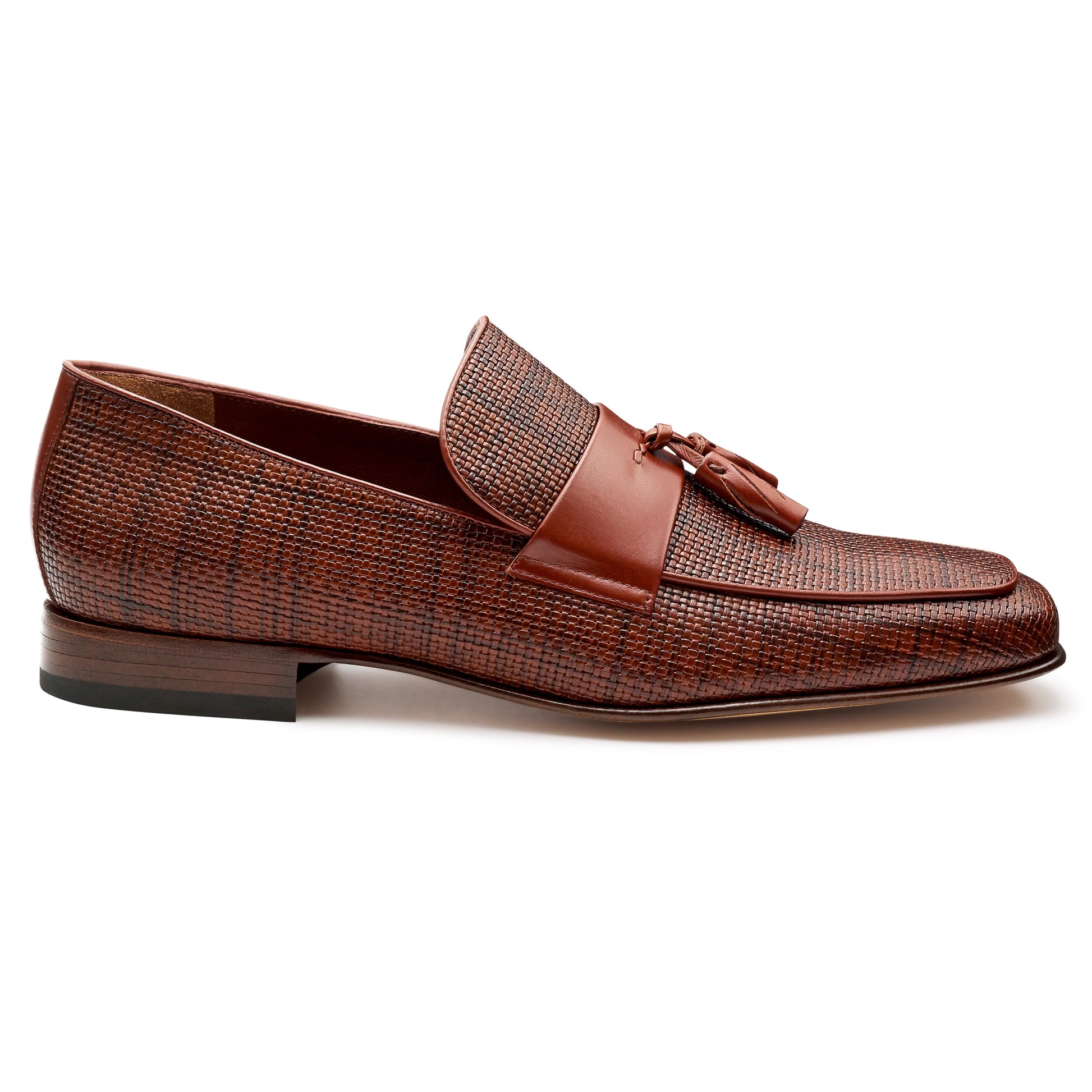 Mocasines de piel texturizada con borlas para hombre