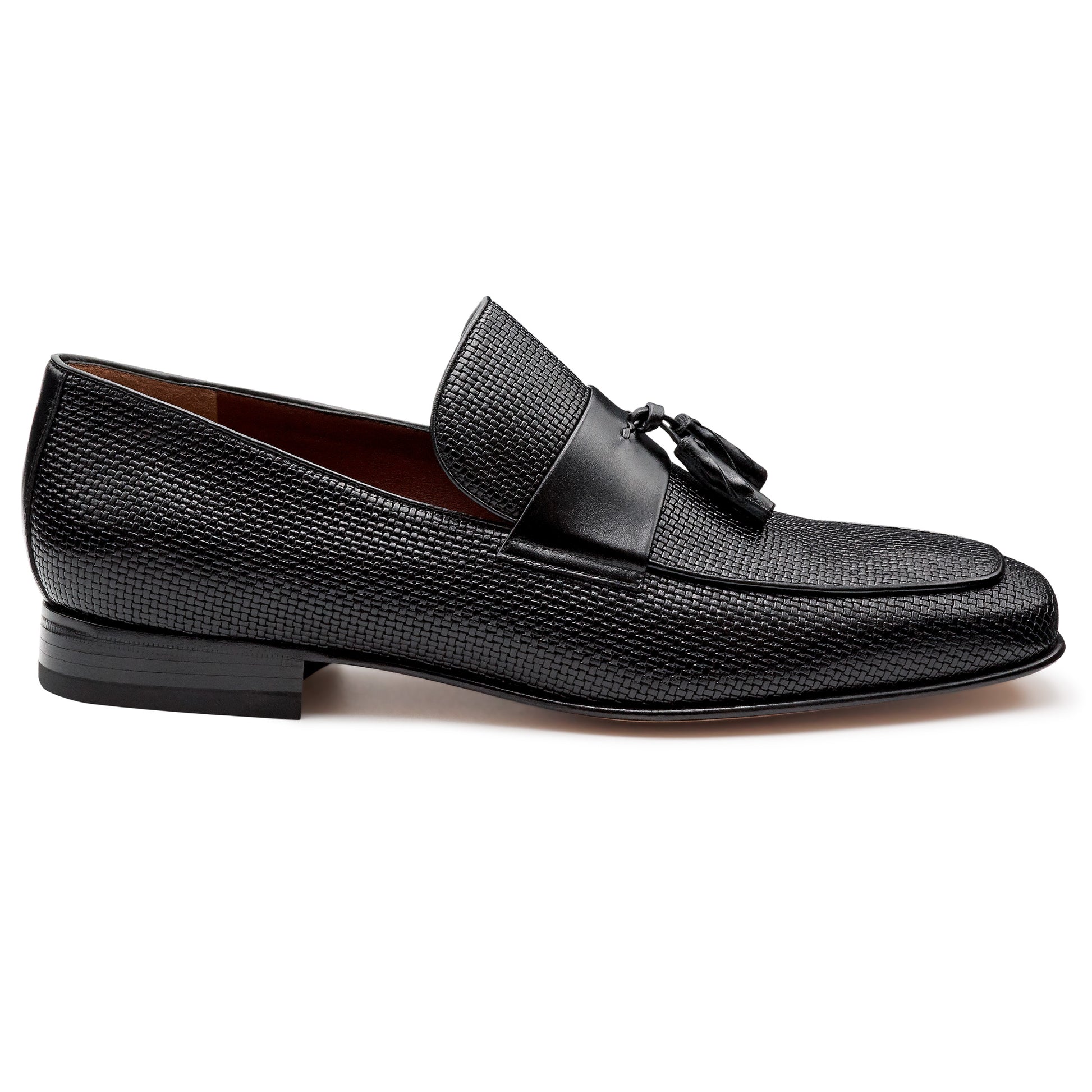 Mocasines de piel texturizada con borlas para hombre