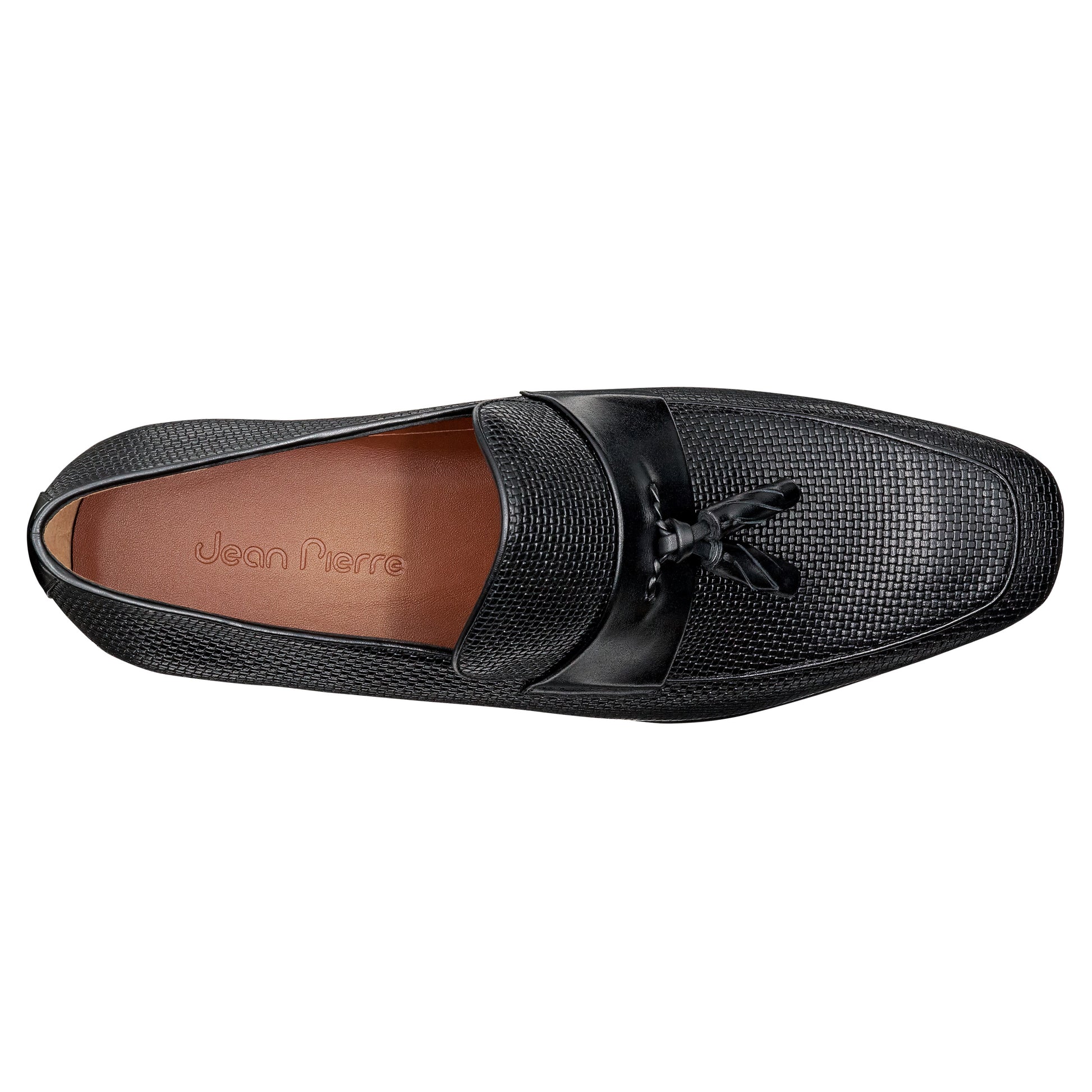 Mocasines de piel texturizada con borlas para hombre
