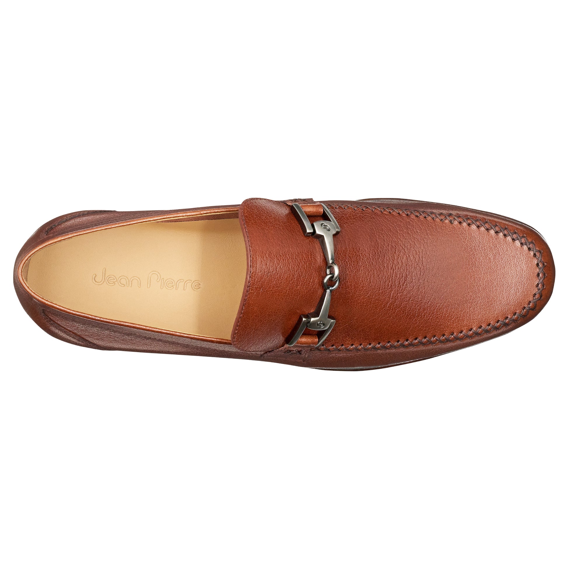 Mocasines de piel tejidos con hebilla para hombre