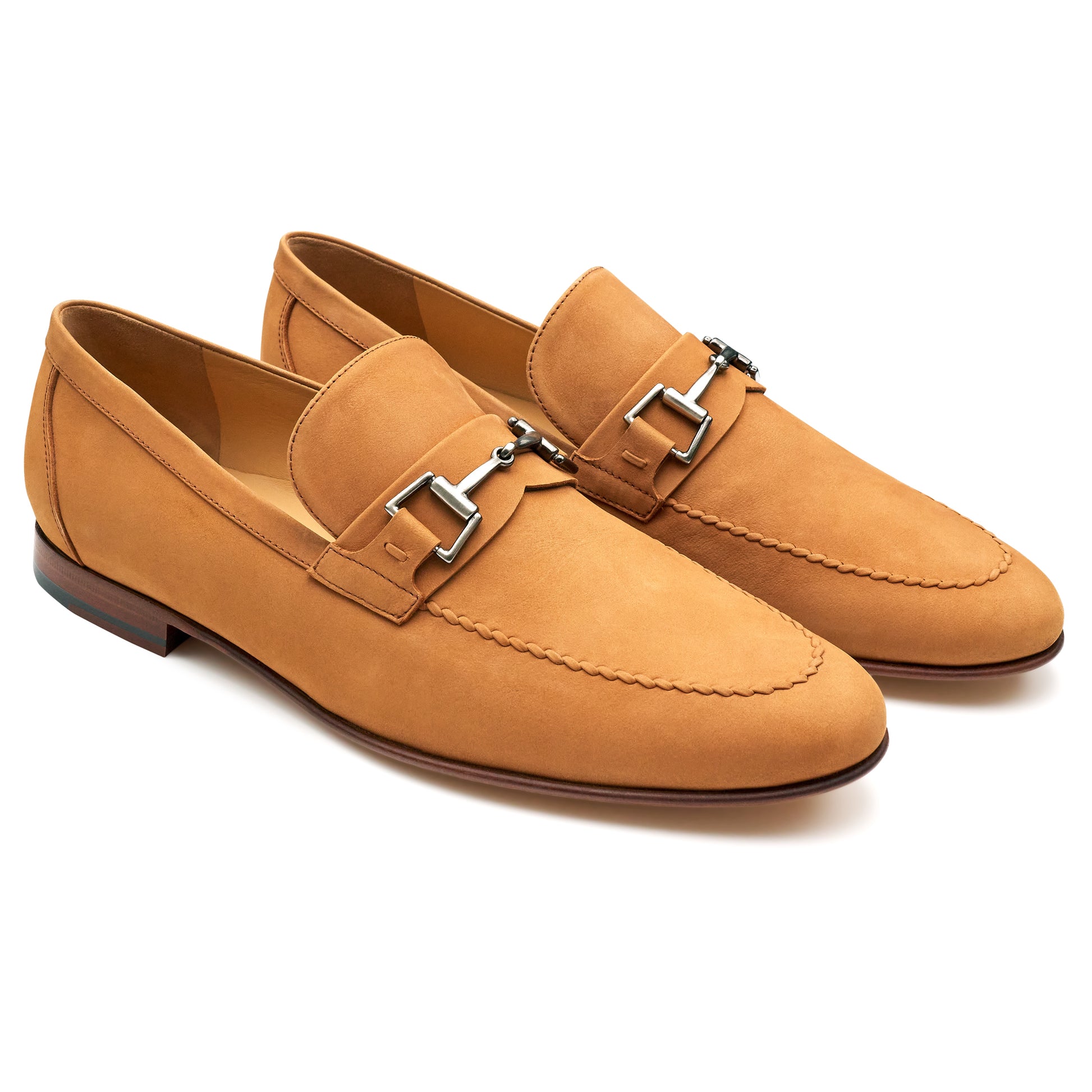 Mocasines de gamuza con hebilla para hombre