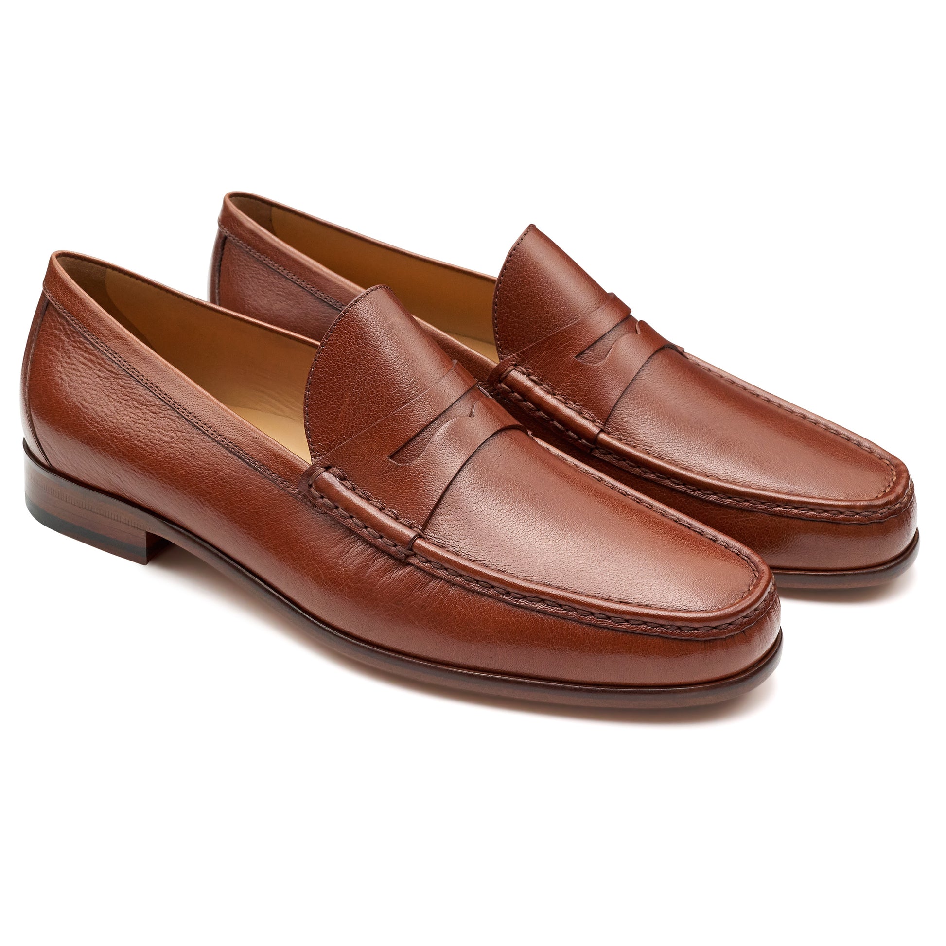 Mocasines de piel estilo penny para hombres