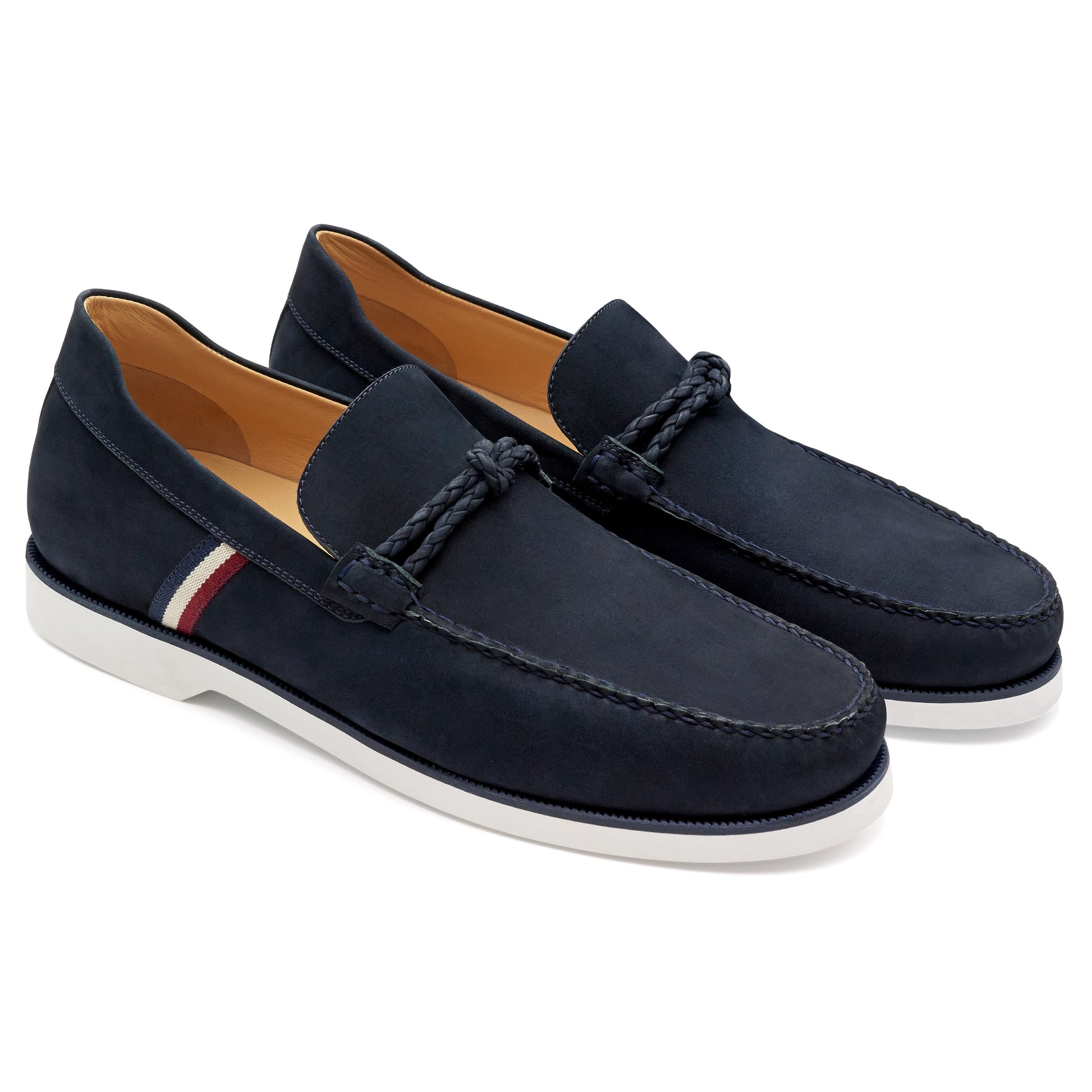 Mocasines tipo náutico color  azul sin agujetas para hombre