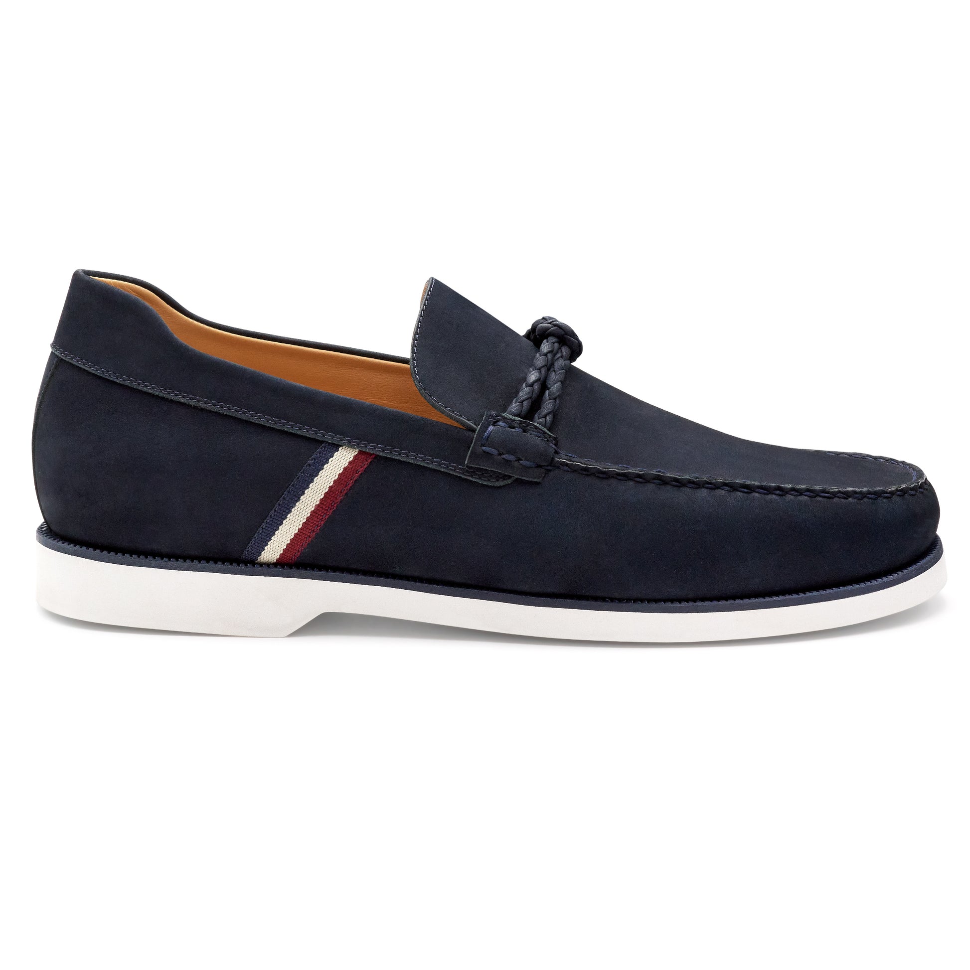 Mocasines tipo náutico color  azul sin agujetas para hombre