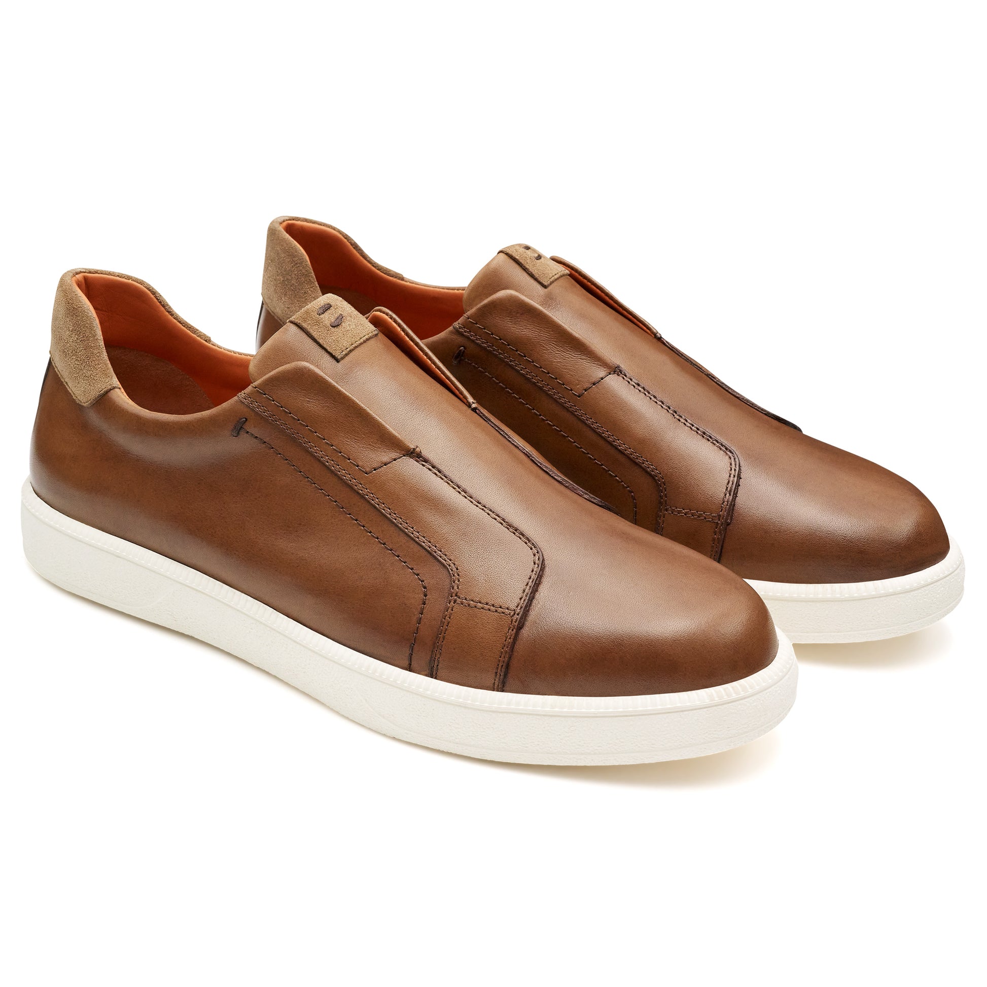 Tenis de piel para caballero sin agujetas
