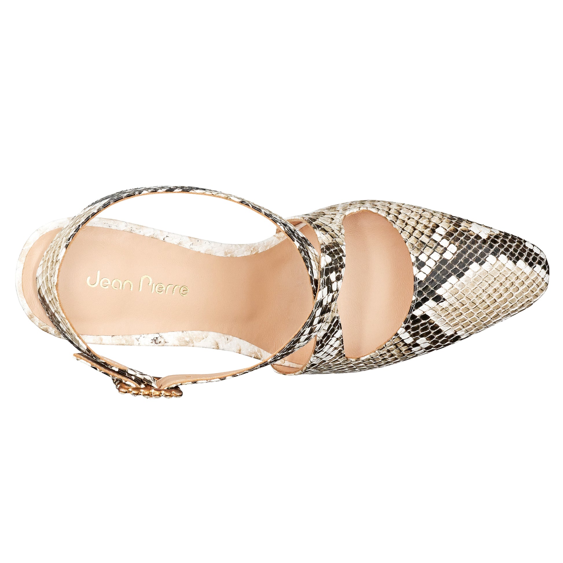 Zapatilla de tacón alto destalonadas con pulsera en tobillo