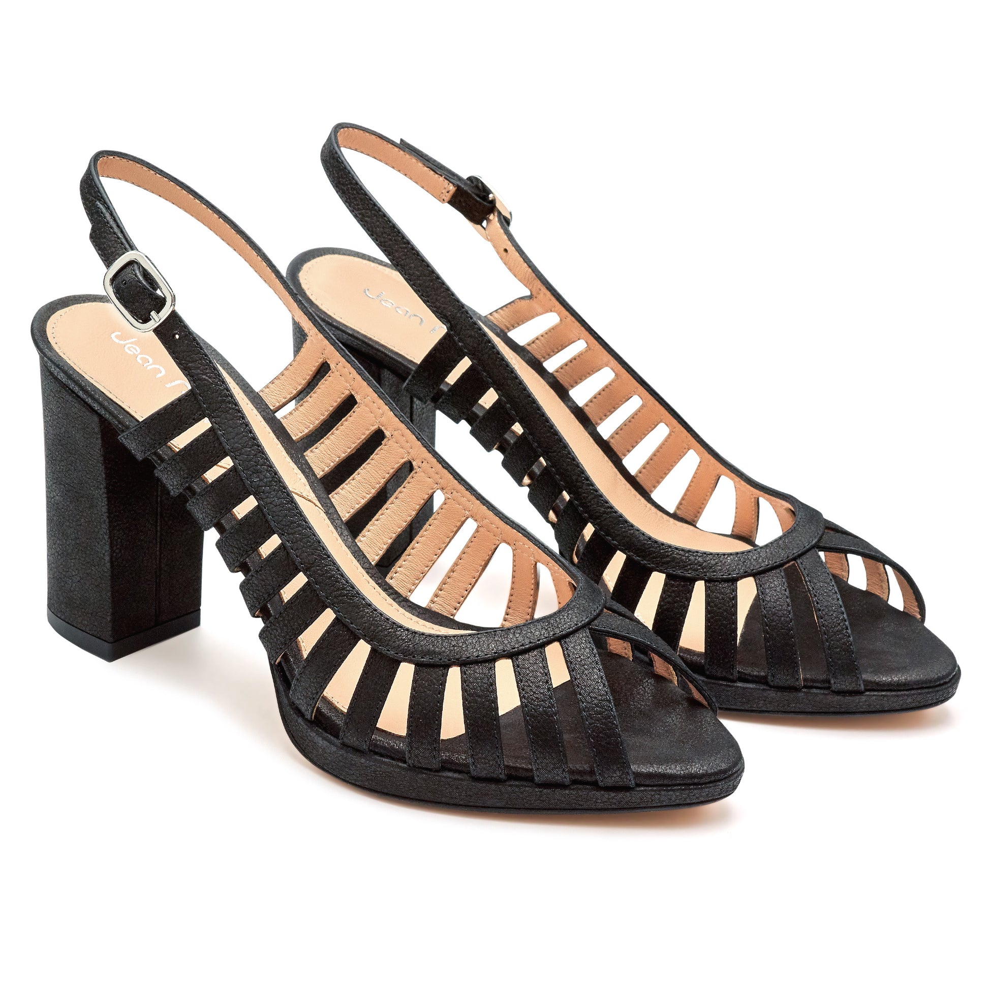 Sandalias de ante con tacón alto, estilo peep toe para mujer