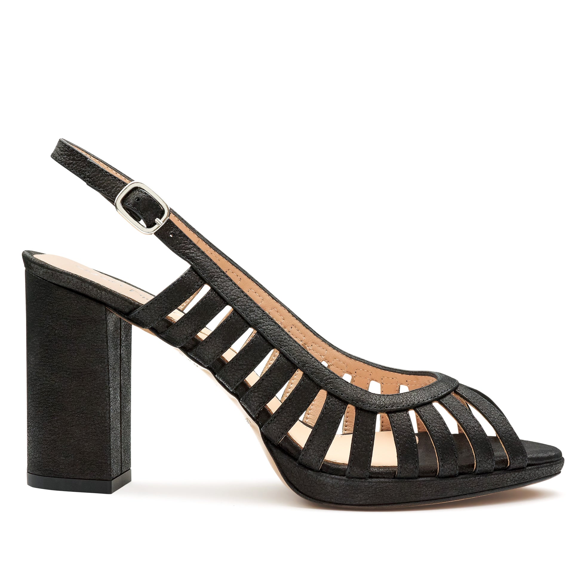 Sandalias de ante con tacón alto, estilo peep toe para mujer