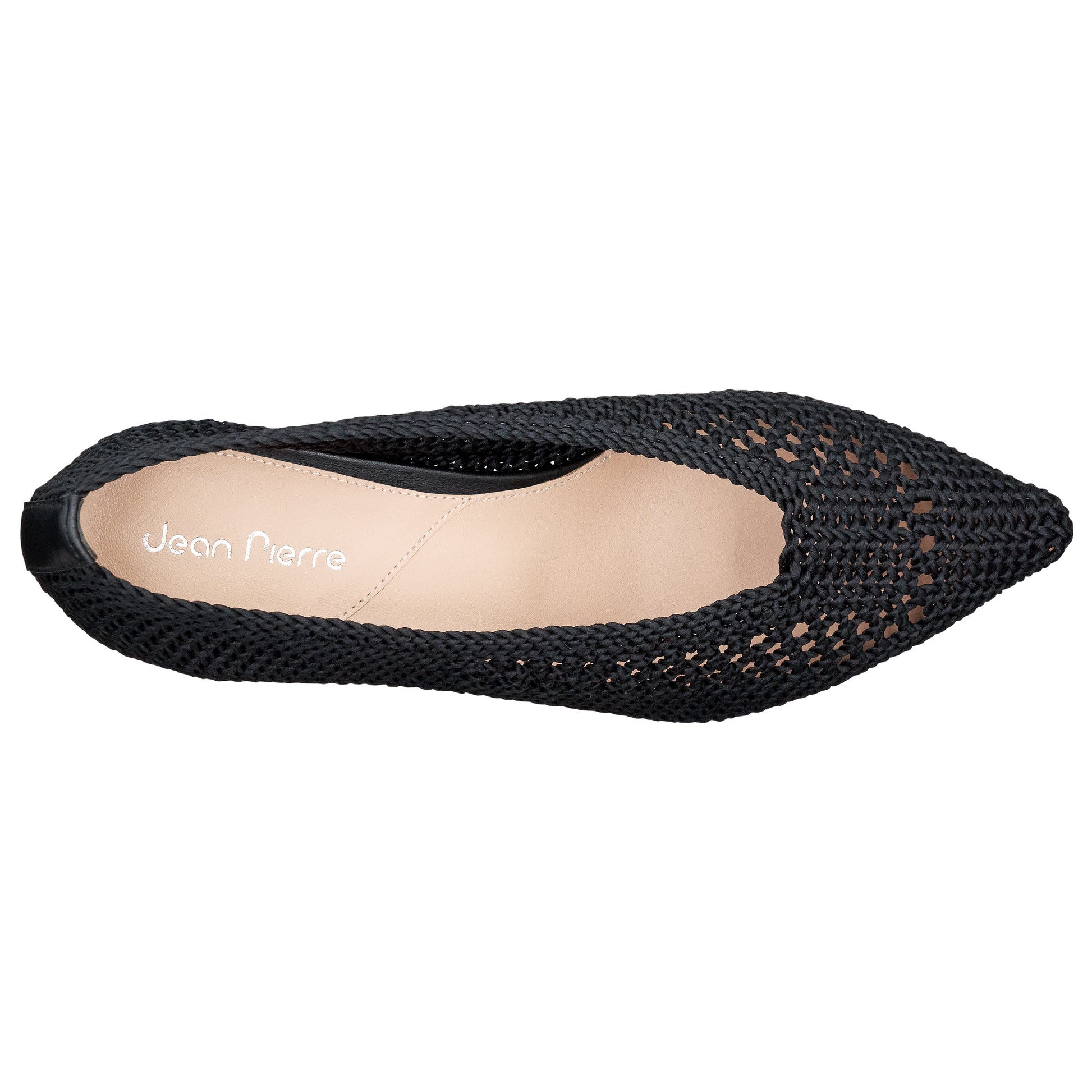 Zapatillas estilo kitten heels tejidas con tacón medio