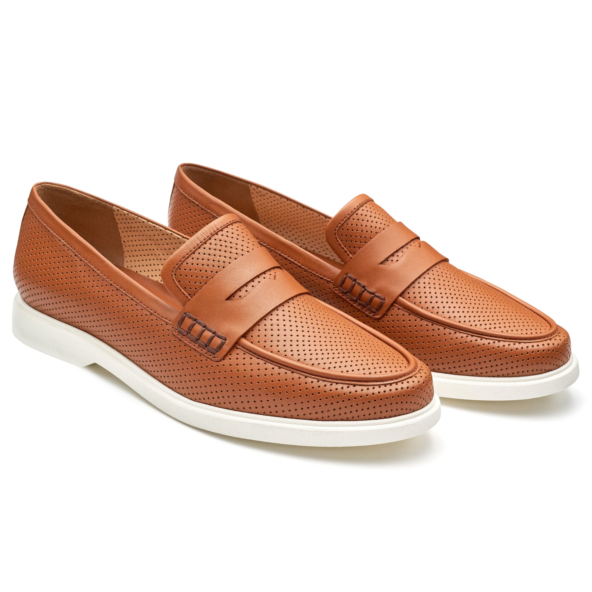 Mocasines casuales de piel para dama con suela ultraligera