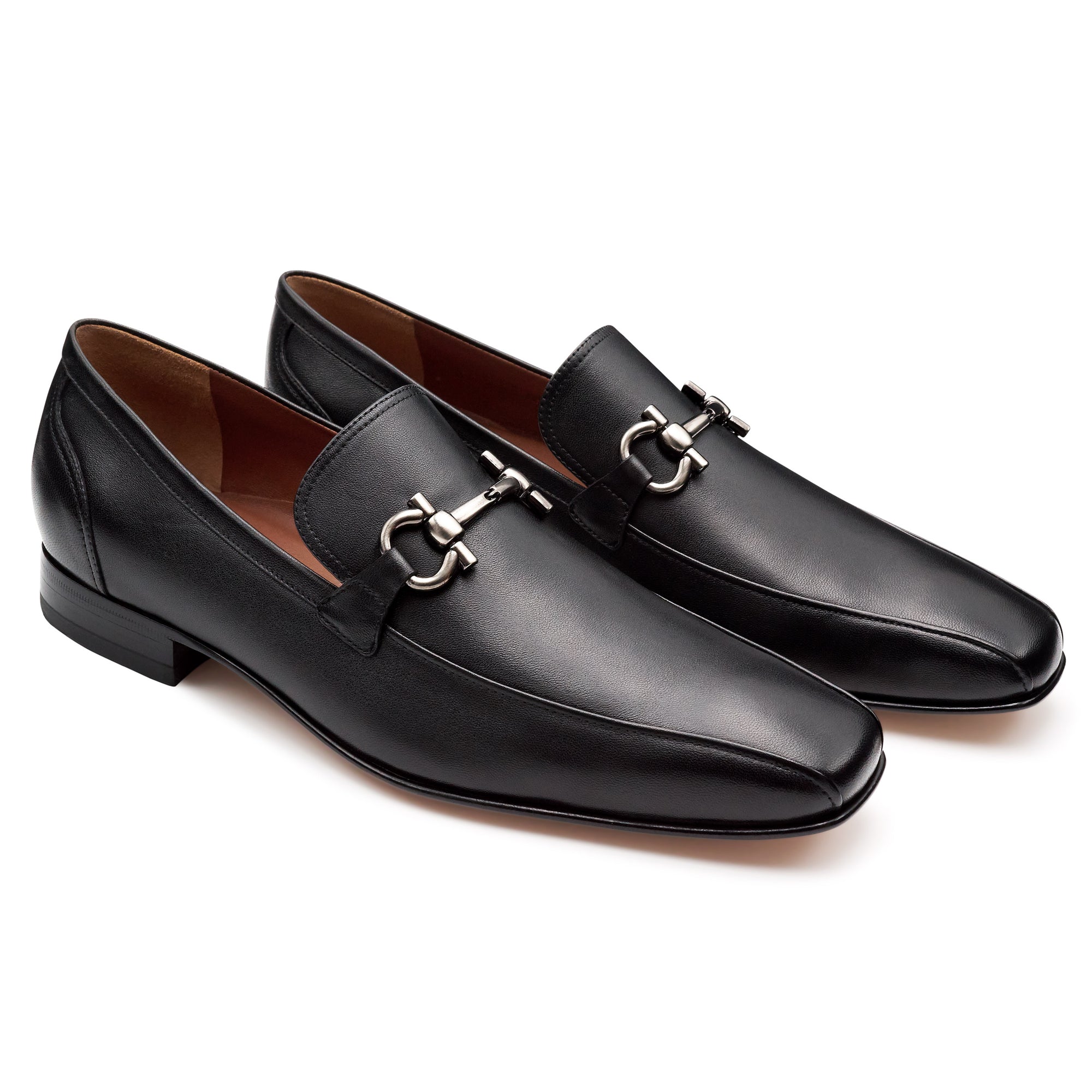 Mocasines formales de piel con hebilla para hombre