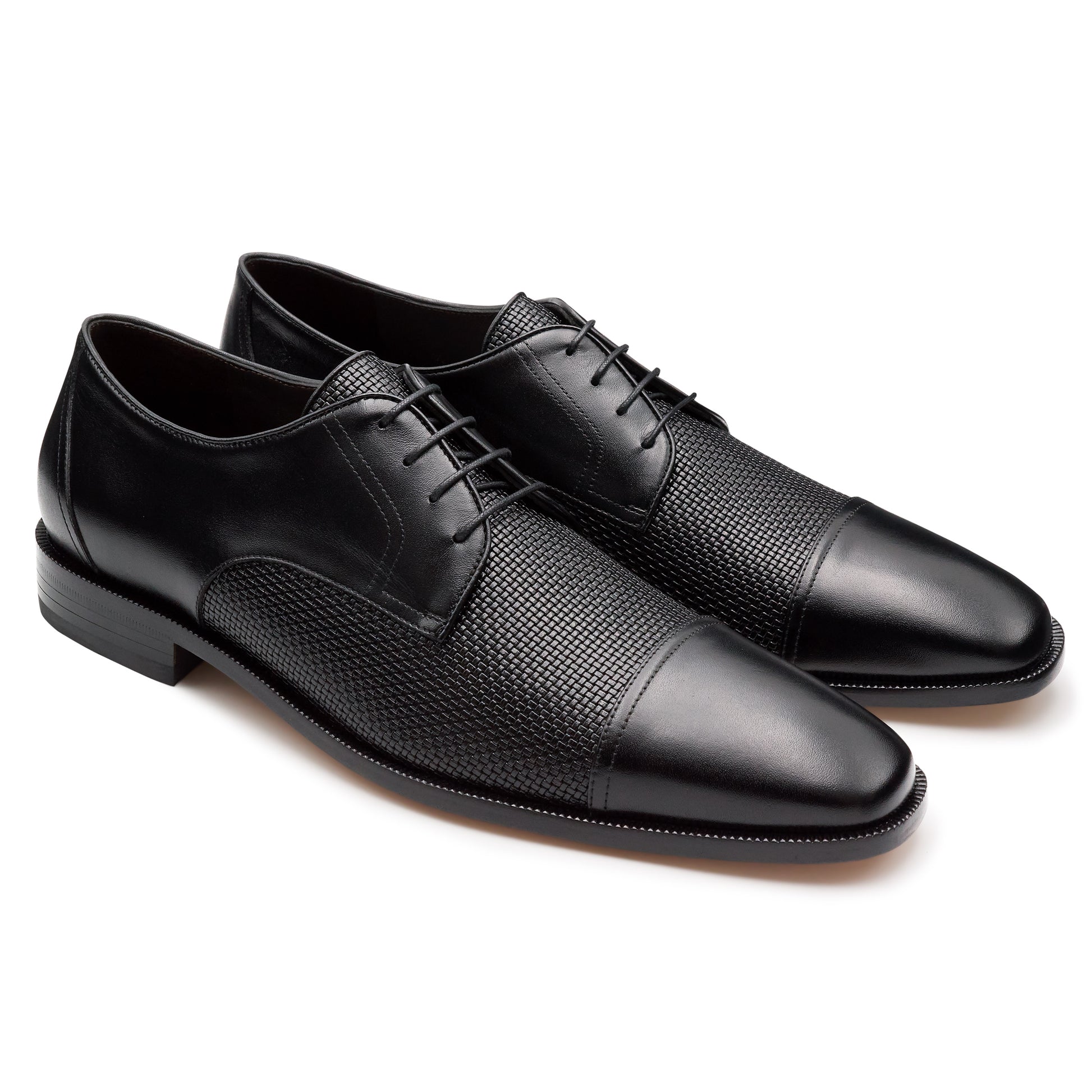 Zapatos formales estilo derby con puntera para caballero