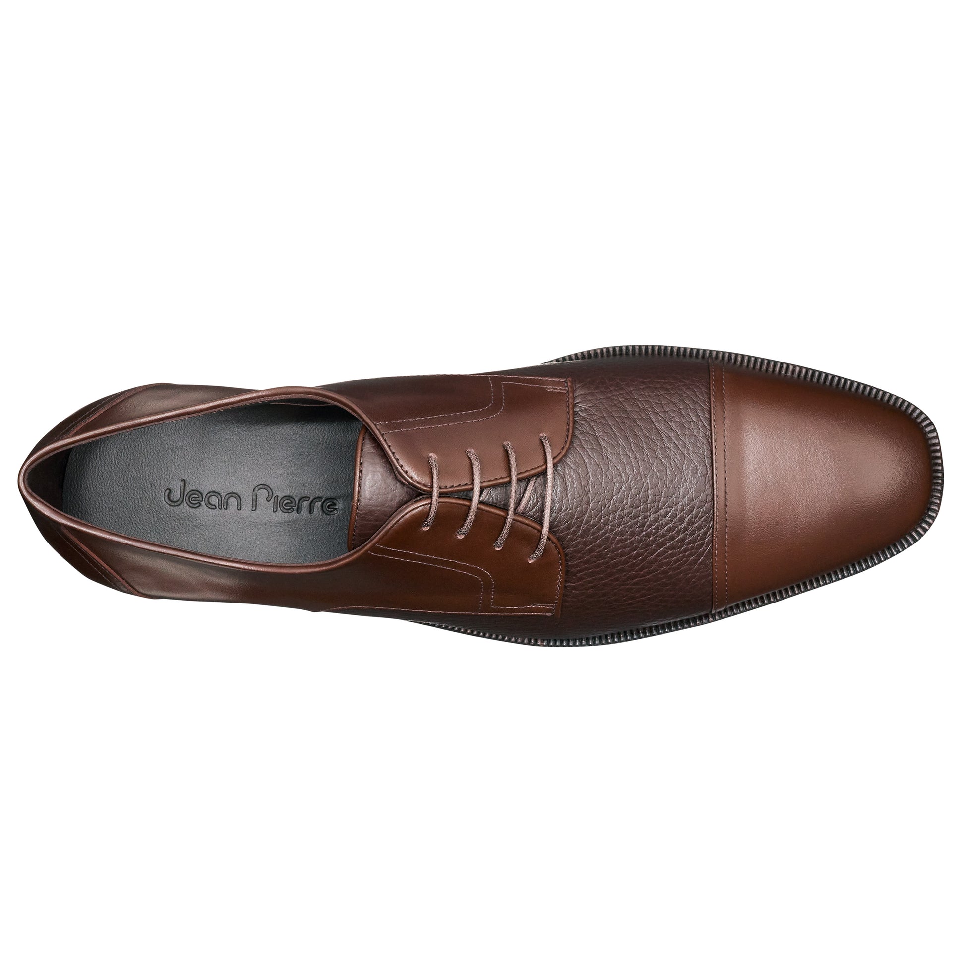 Zapatos estilo derby en piel de venado con puntera  para caballero