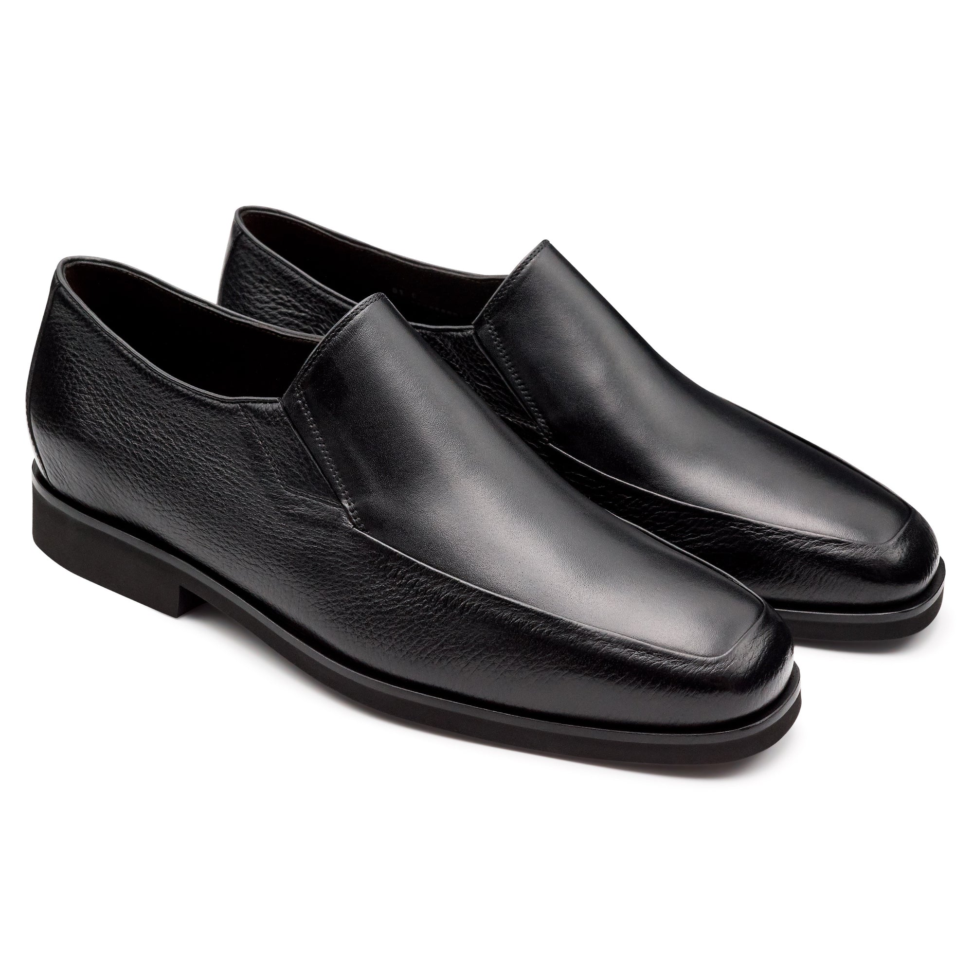 Mocasines de piel con elástico lateral para caballero