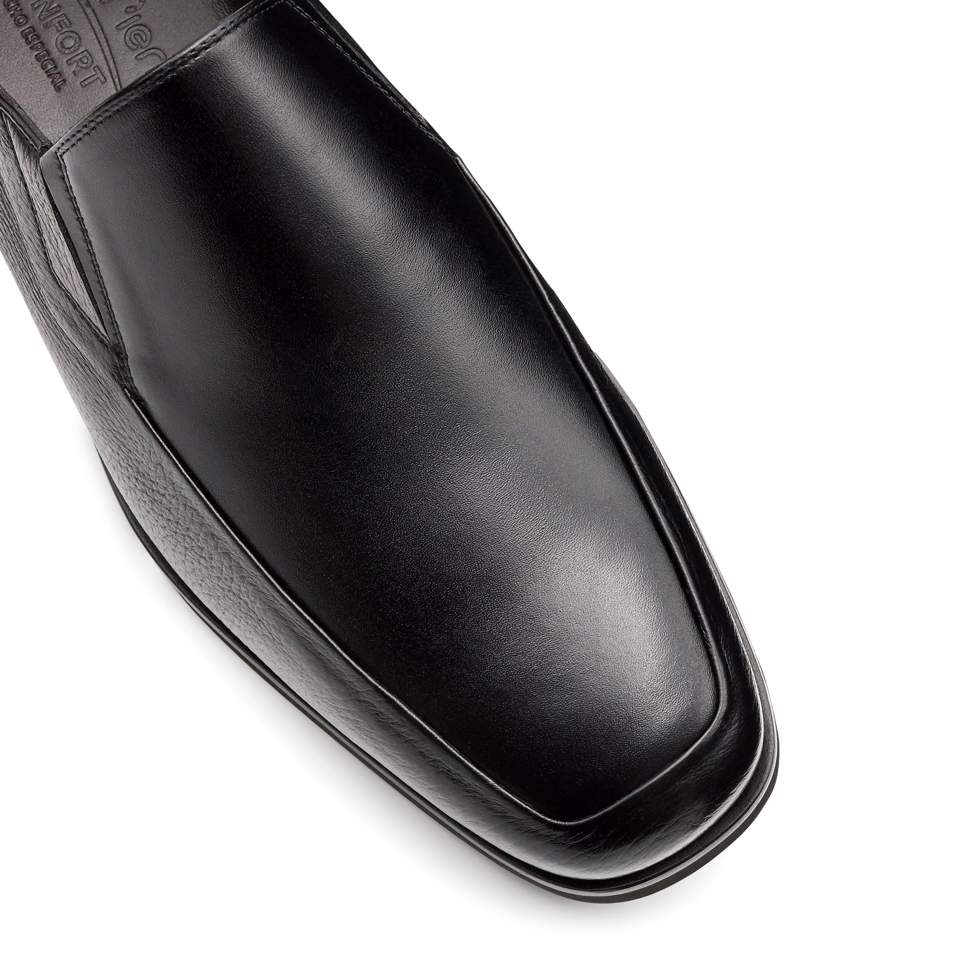 Mocasines de piel con elástico lateral para caballero