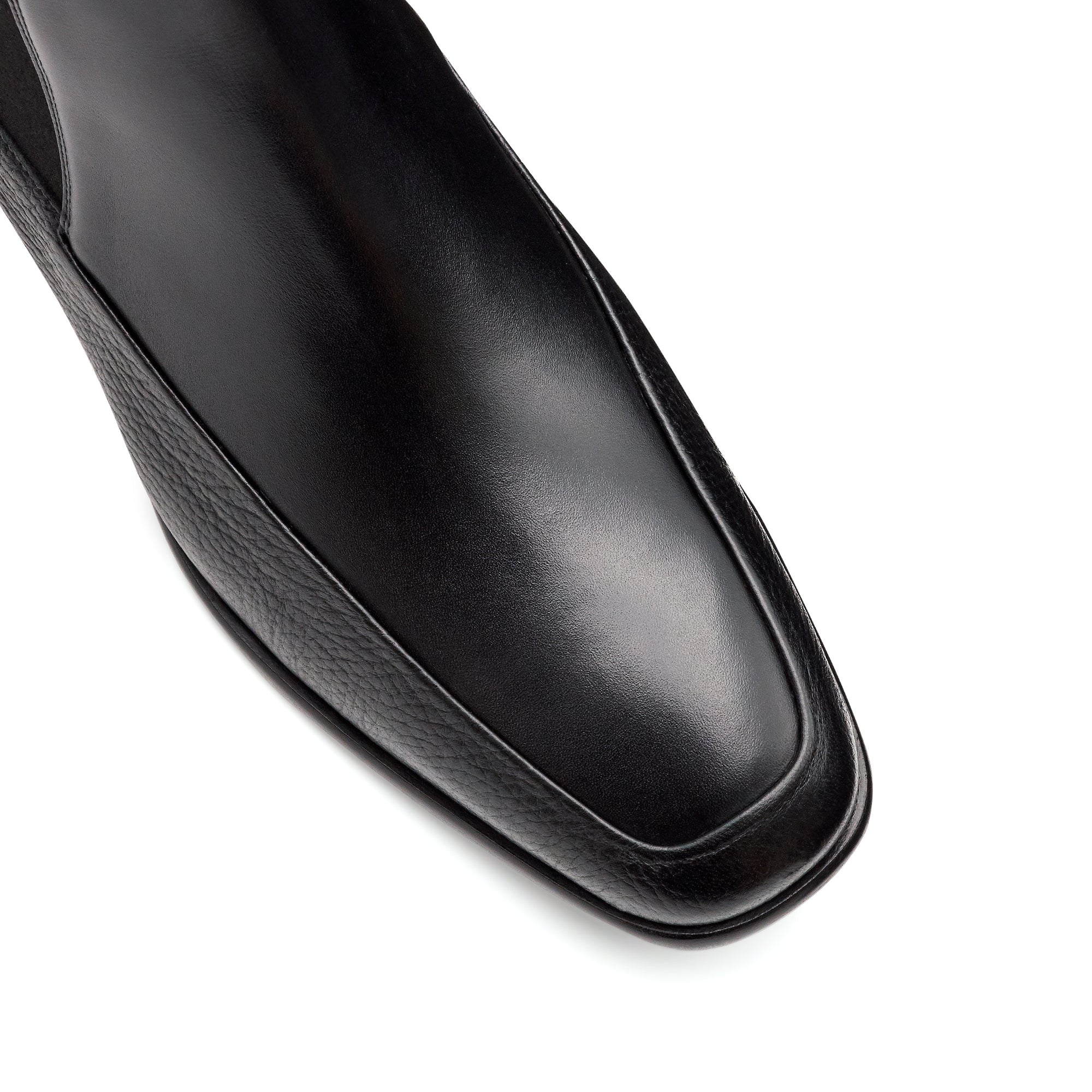 Botines de piel con elástico lateral para caballero